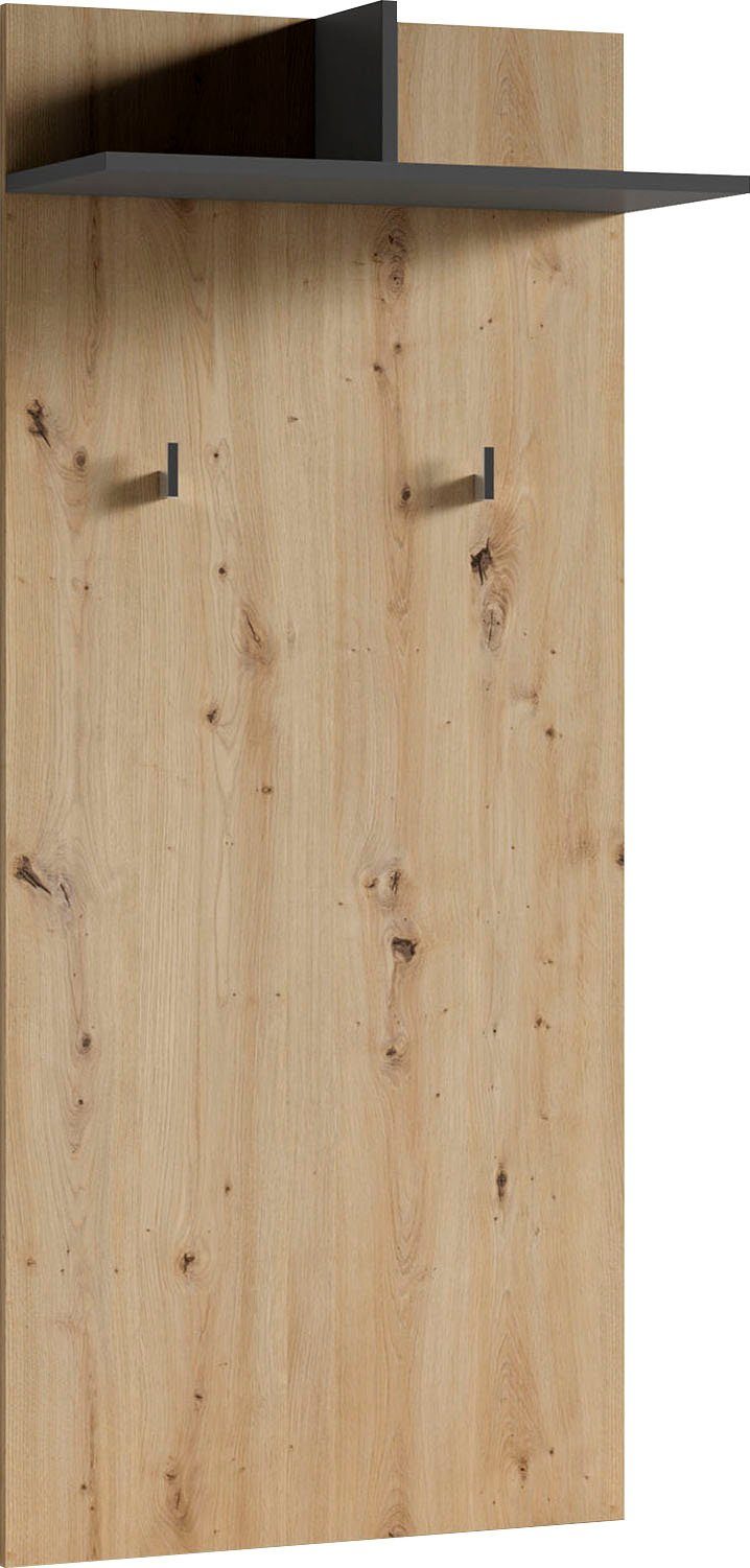 INOSIGN Kapstokpaneel Ben Breedte 60 cm, met kapstokhaken en planchet (1 stuk)