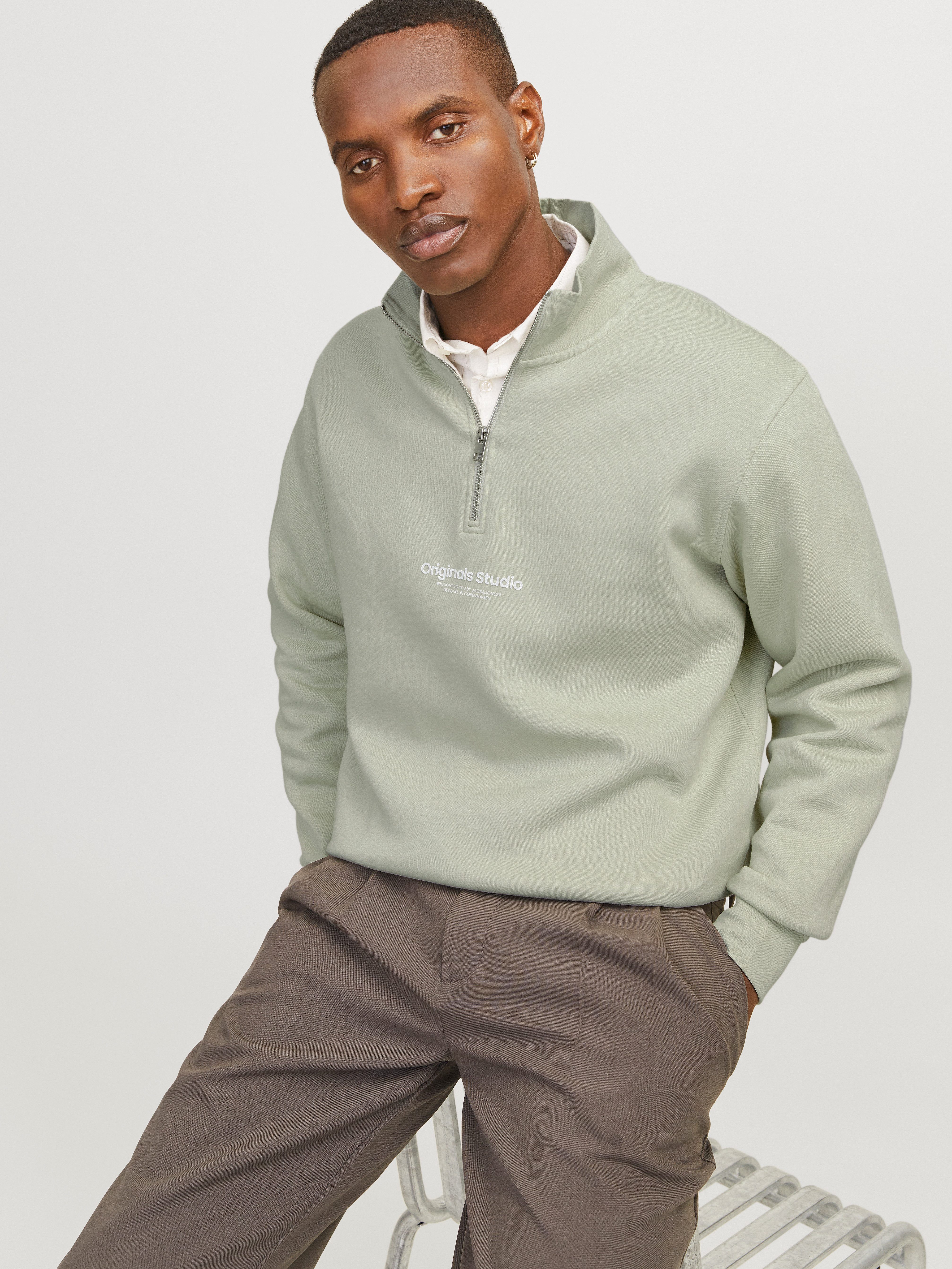 Jack & Jones Sweatshirt JORVESTERBRO SWEAT QUARTER ZIP HN NOOS