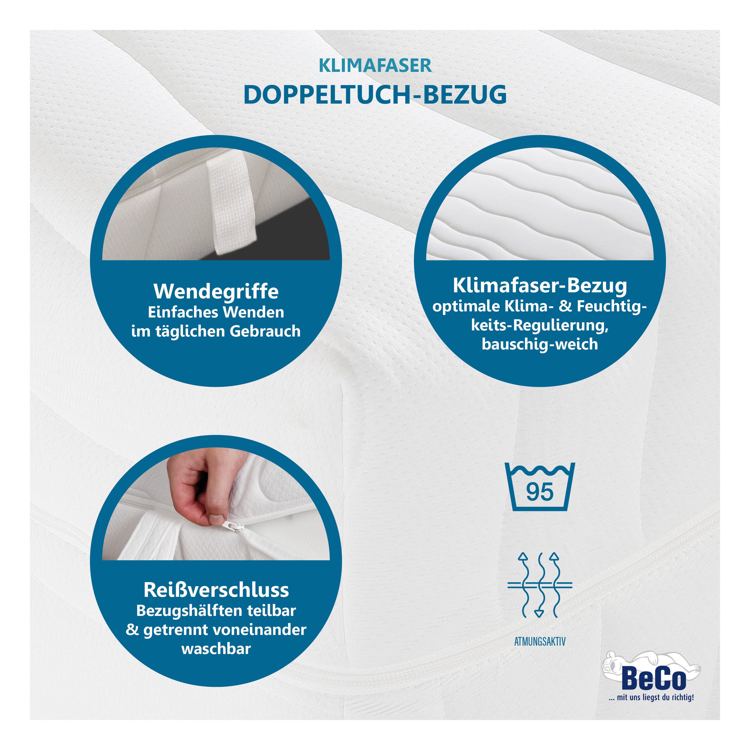 Beco Comfortschuimmatras Grand Majestic, matras in luxe hoogte, ideaal voor senioren hoogte 32 cm