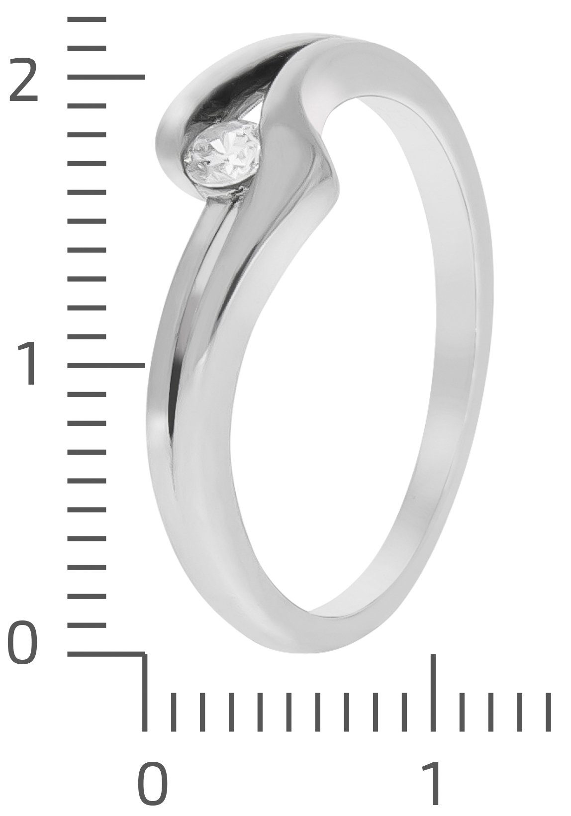 Firetti Ring Sieraad cadeau zilverkleur 925 damesring verlovingsring solitair
