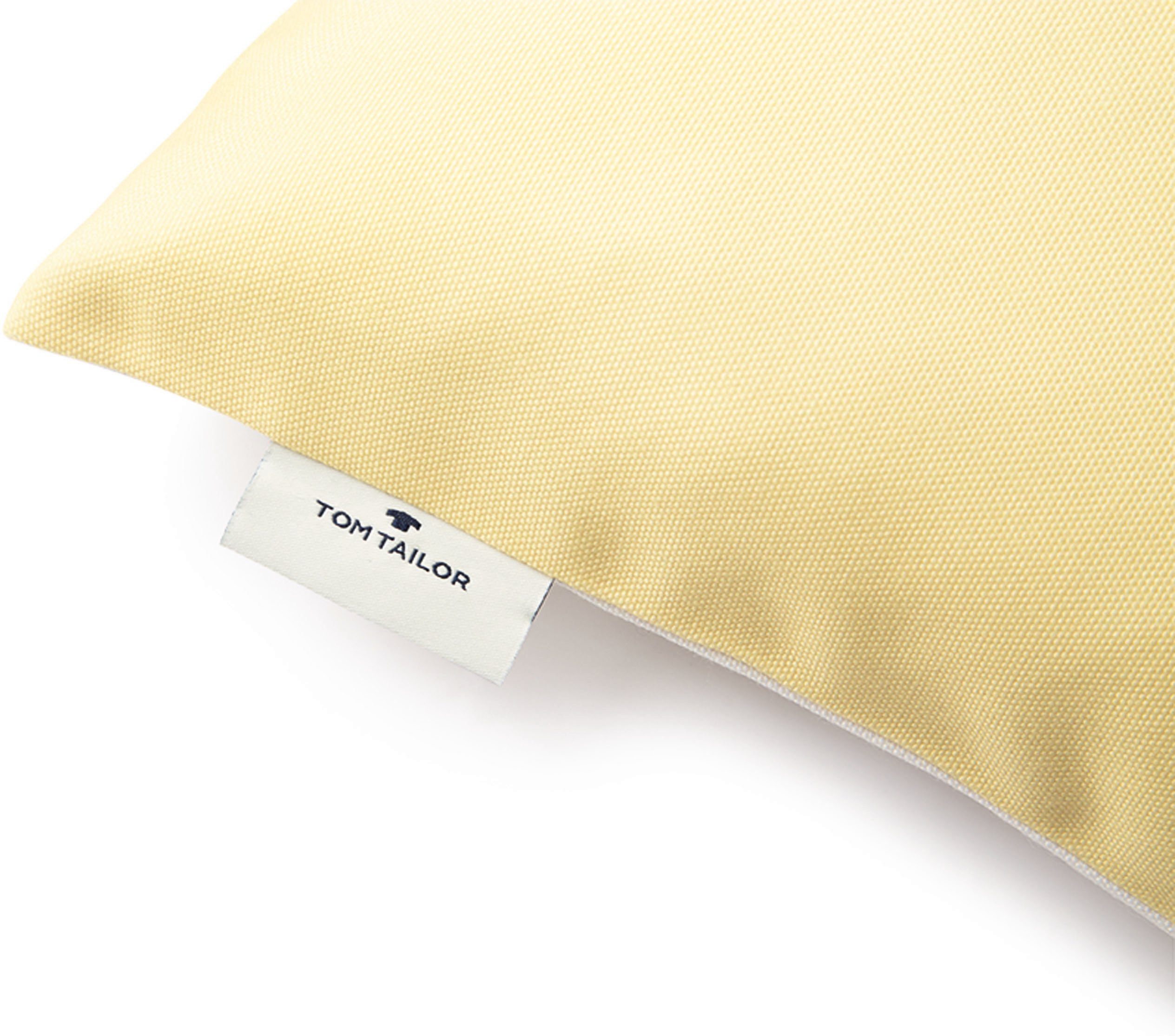 TOM TAILOR HOME Sierkussen Dove Signature met paspel, kussenovertrek zonder vulling(1 stuk)