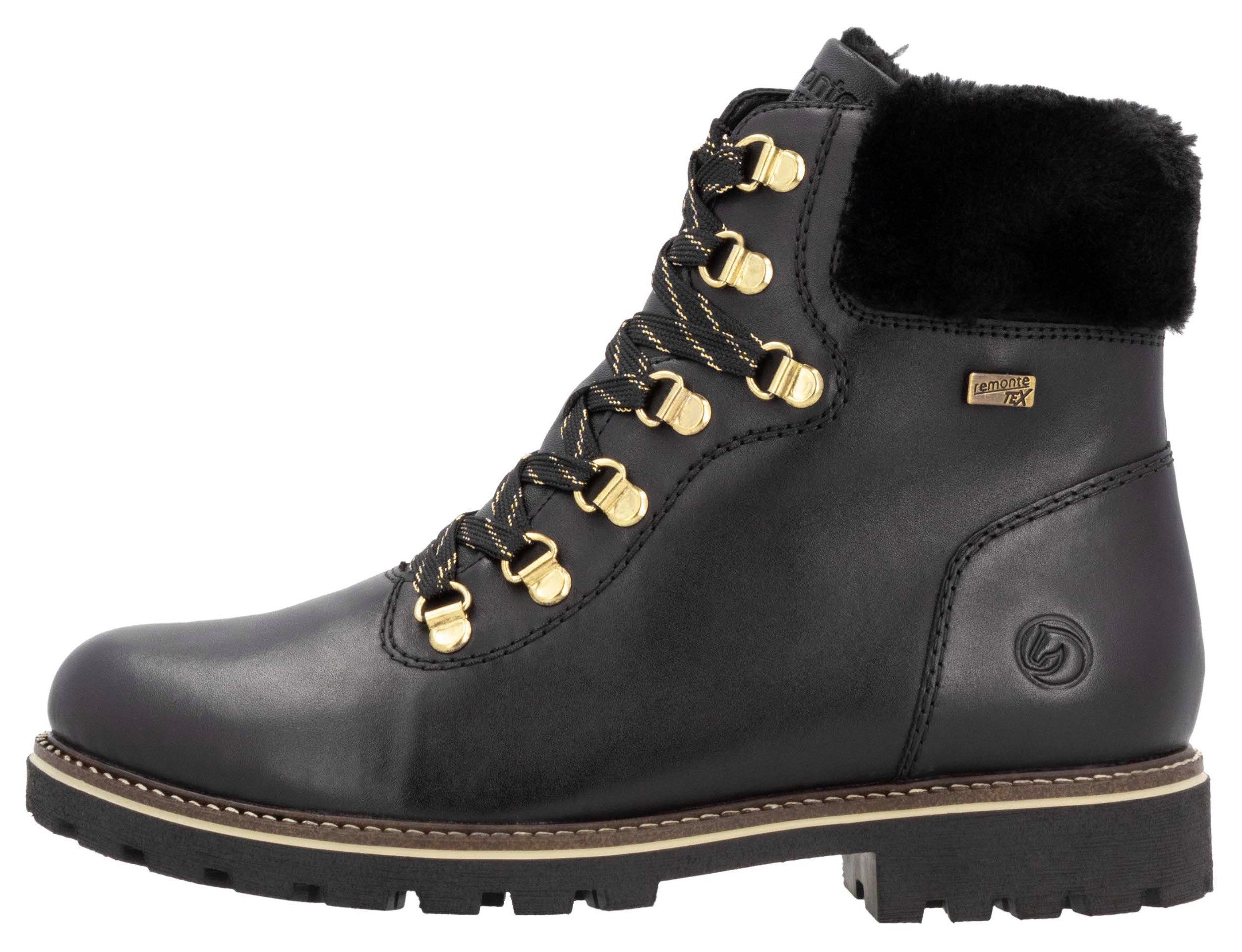 Remonte Winterlaarzen hakken, winter-enkellaars, veterschoenen met tex-membraan