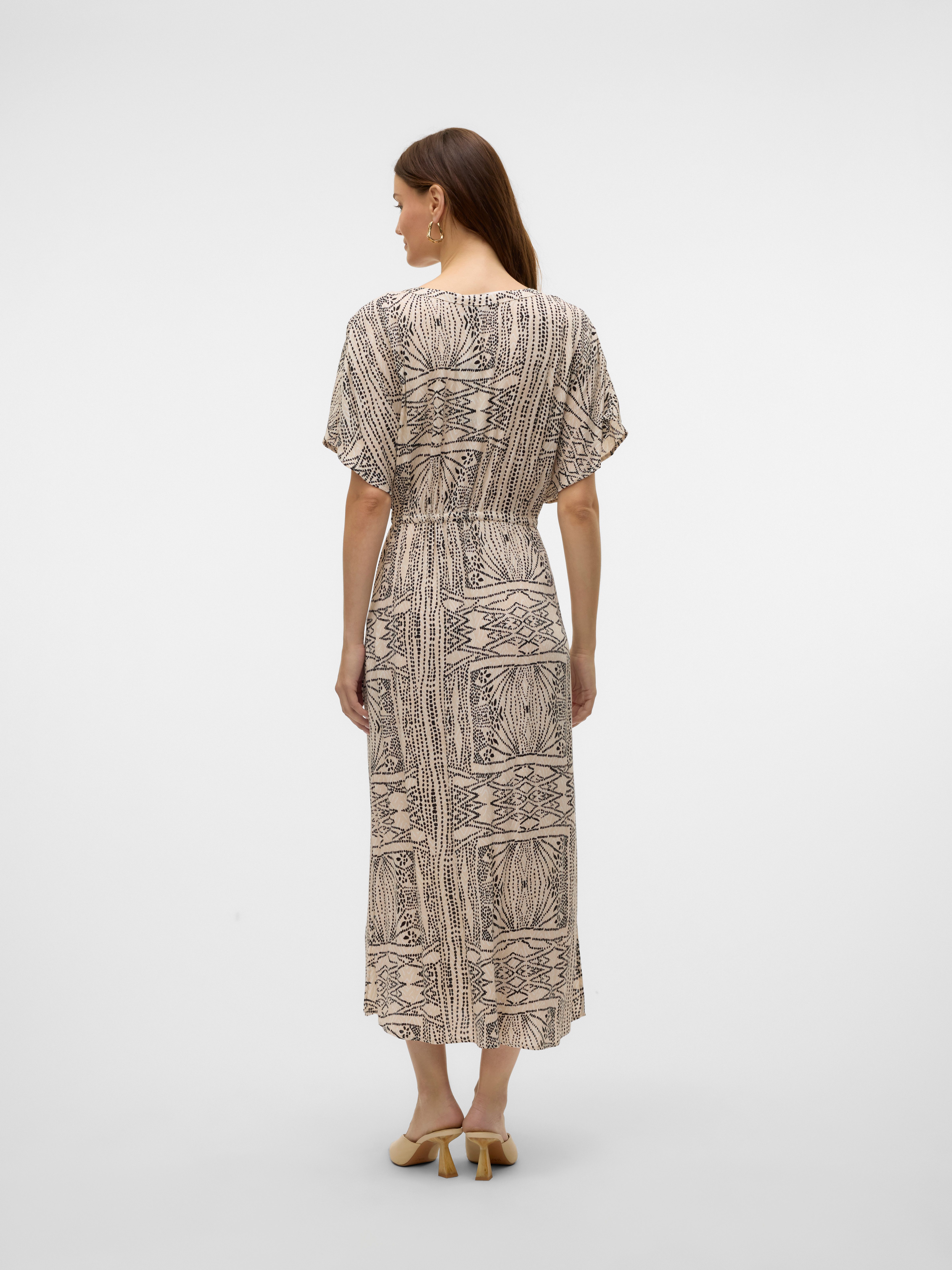 Vero Moda Maxi-jurk VMMENNY SS 7/8 KAFTAN WVN GA