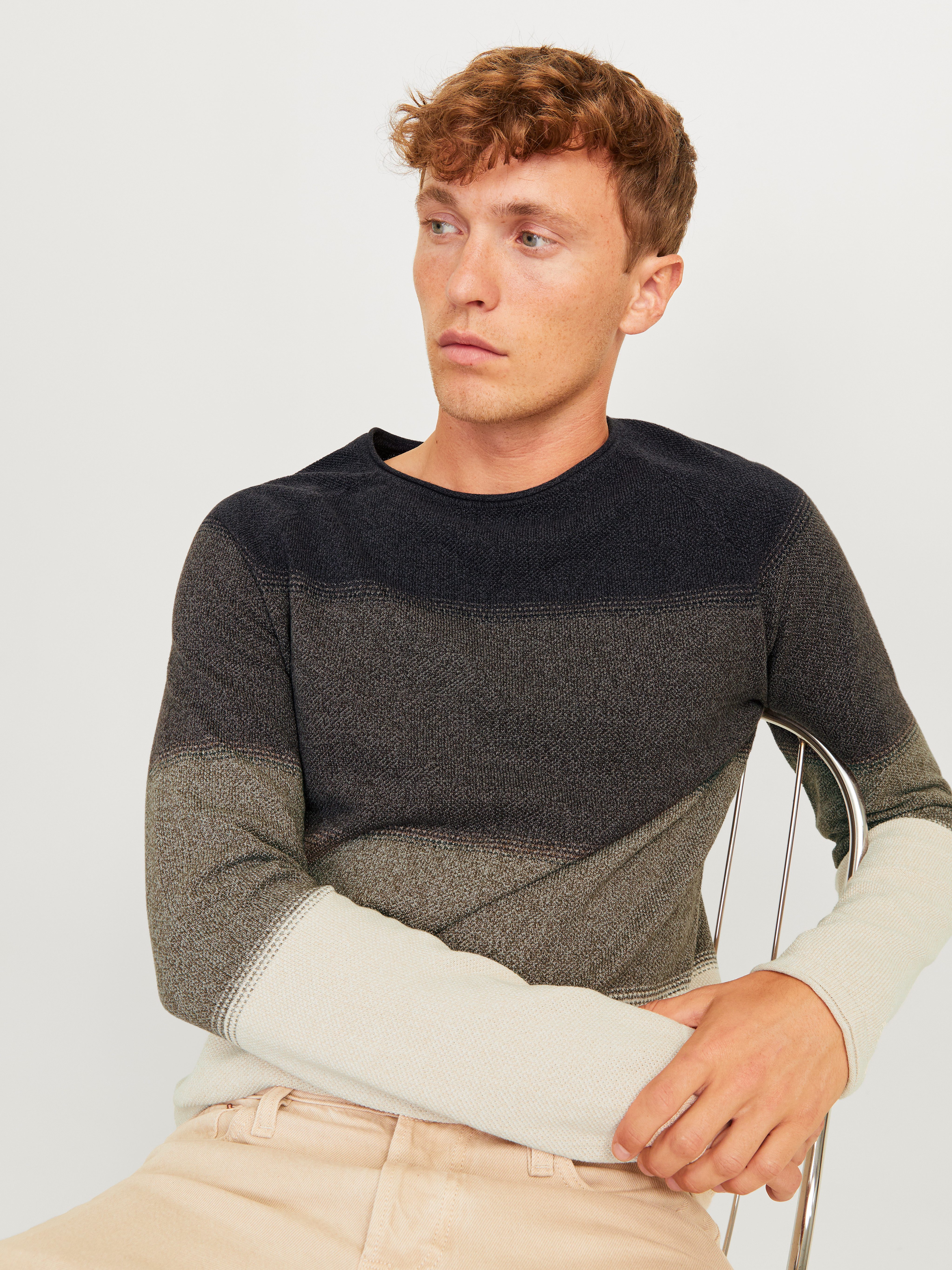 Jack & Jones Trui met ronde hals JJEHILL KNIT CREW NECK NOOS