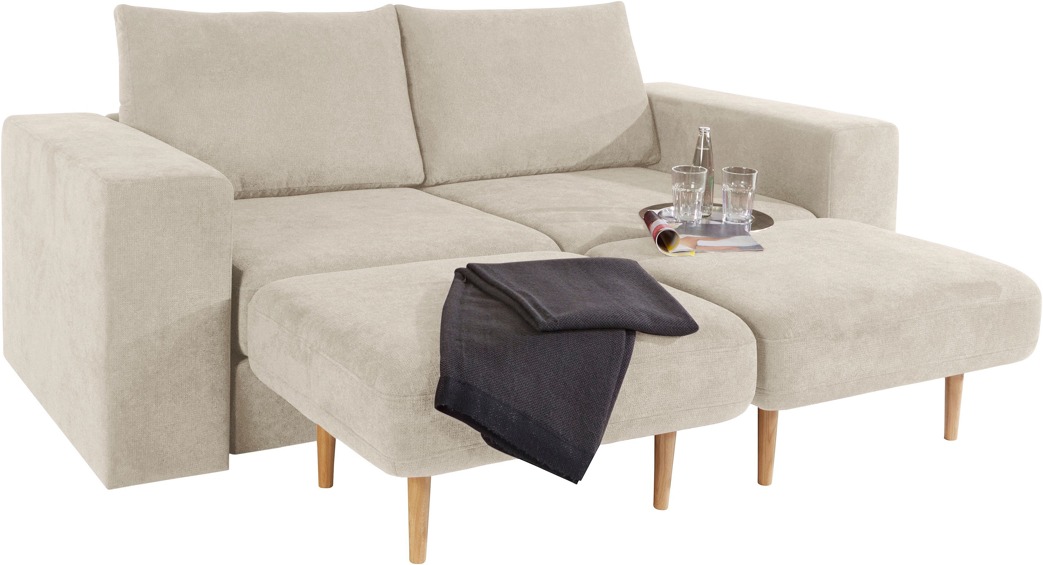 LOOKS BY WOLFGANG JOOP 3-zitsbank Looksv Aan te passen bank: de bank wordt bank met 2 hockers
