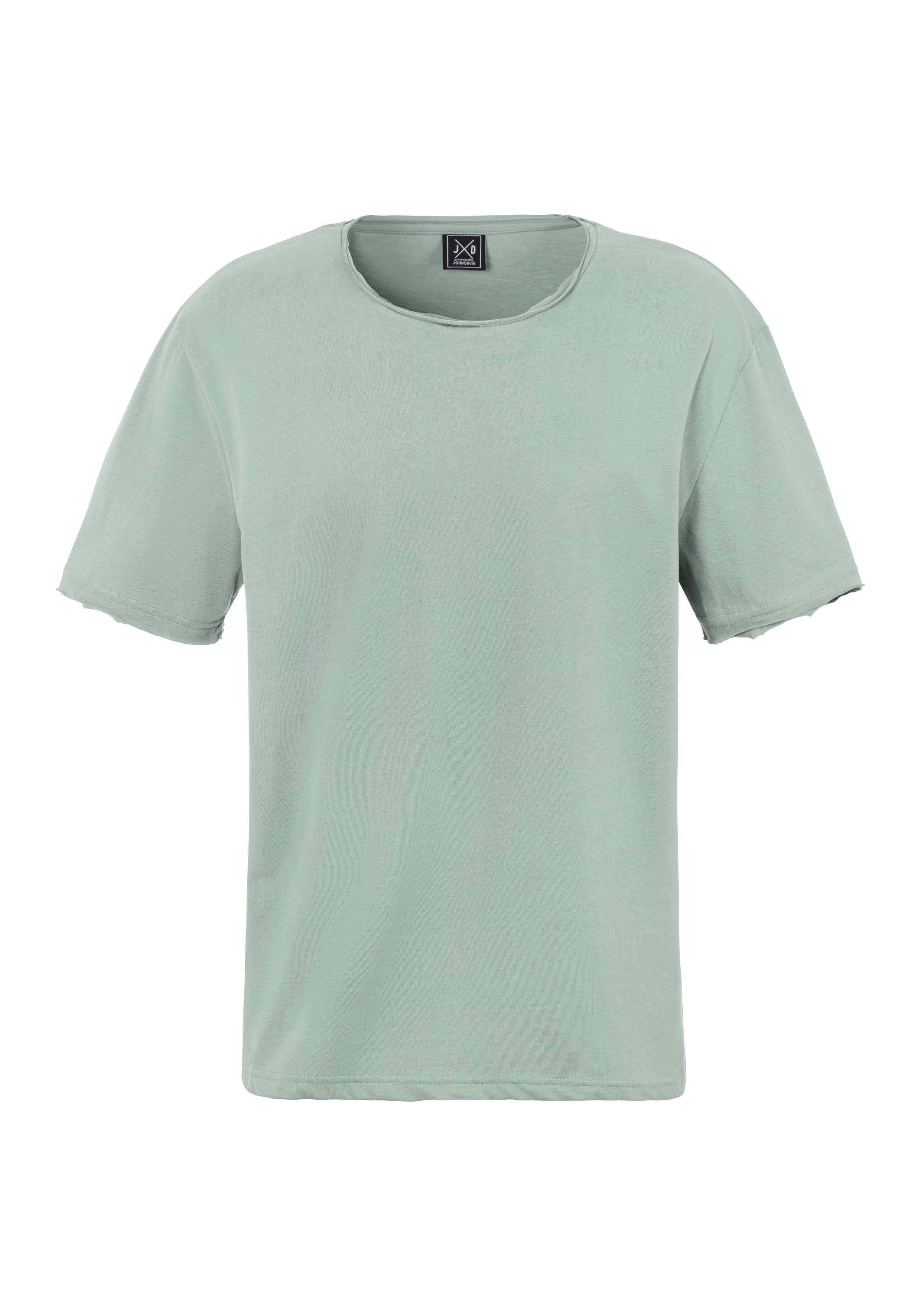 John Devin T-shirt Relaxed fit, korte mouwen, vrijetijdsshirt met ronde hals van 100% katoen (set, 2)
