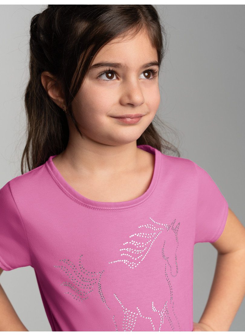 Trigema T-shirt TRIGEMA T-shirt met glinsterend paardprintmotief (1-delig)