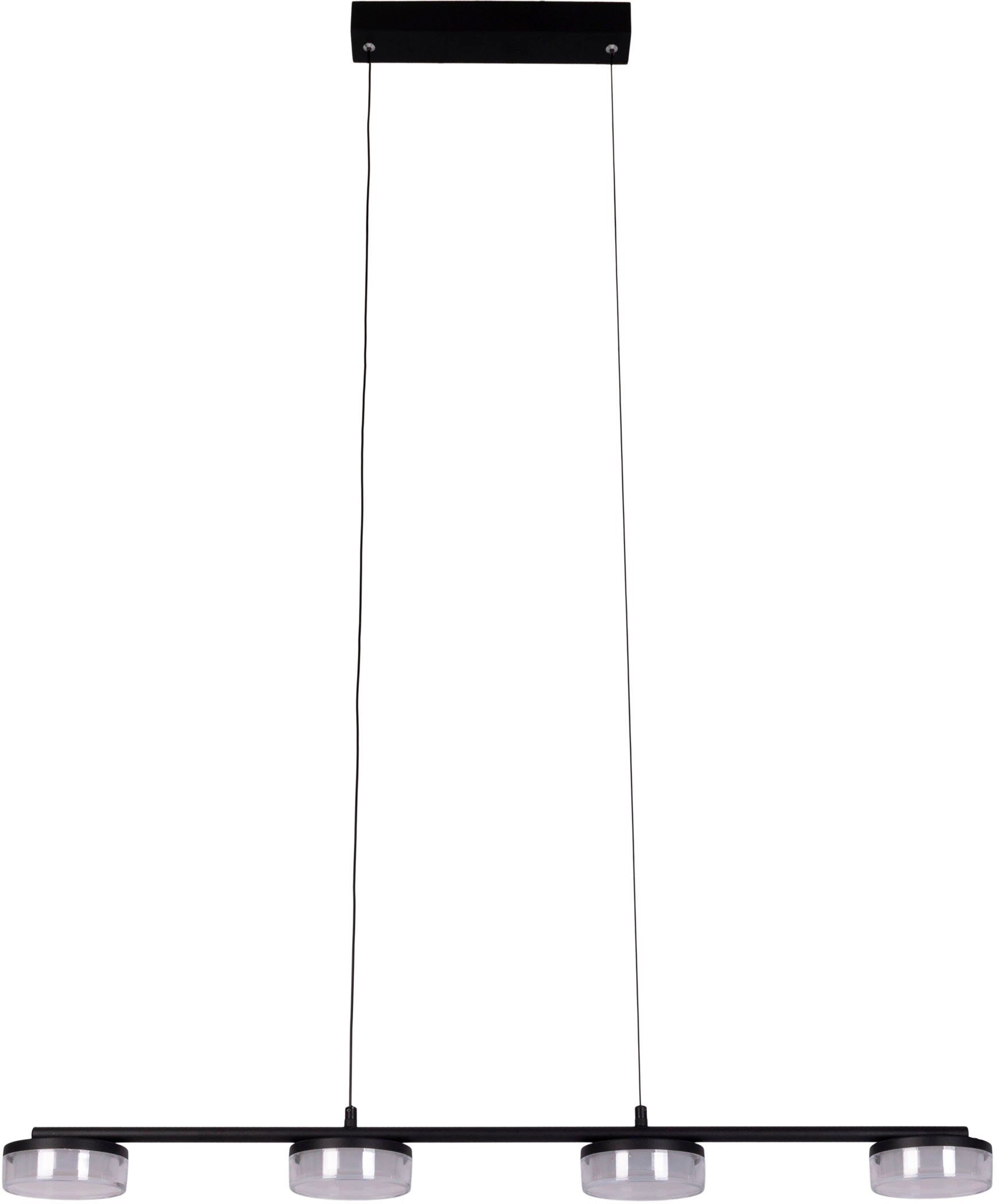 näve Led-hanglamp Cimo traploos dimbaar via wandschakelaar, lichtkleur warmwit, zwart (1 stuk)