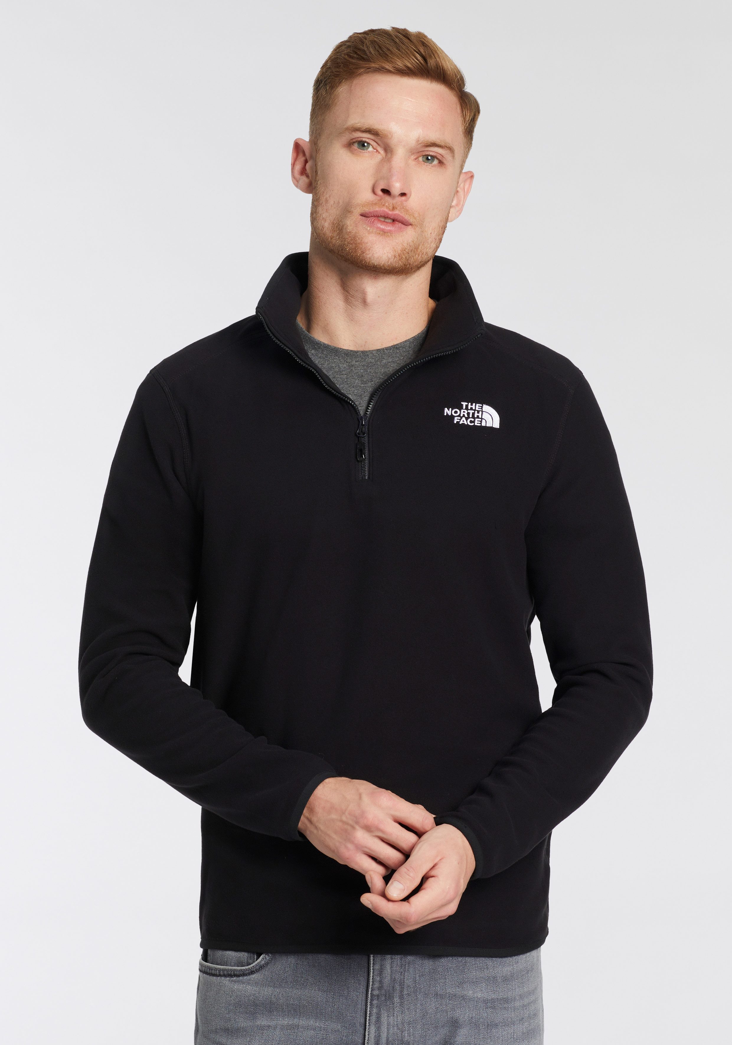 The North Face Fleecetrui M 100 GLACIER 1/4 ZIP - EU met subtiele logo- borduursels (1-delig)