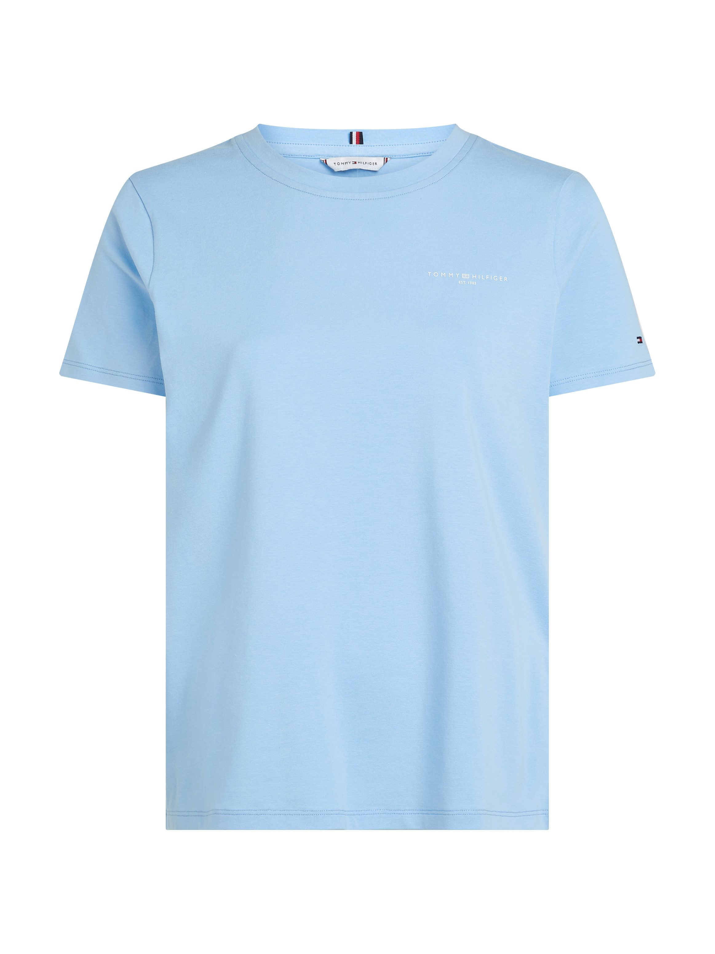 Tommy Hilfiger Shirt met ronde hals 1985 REG MINI CORP LOGO C-NK SS met tommy hilfiger logo en borduursel