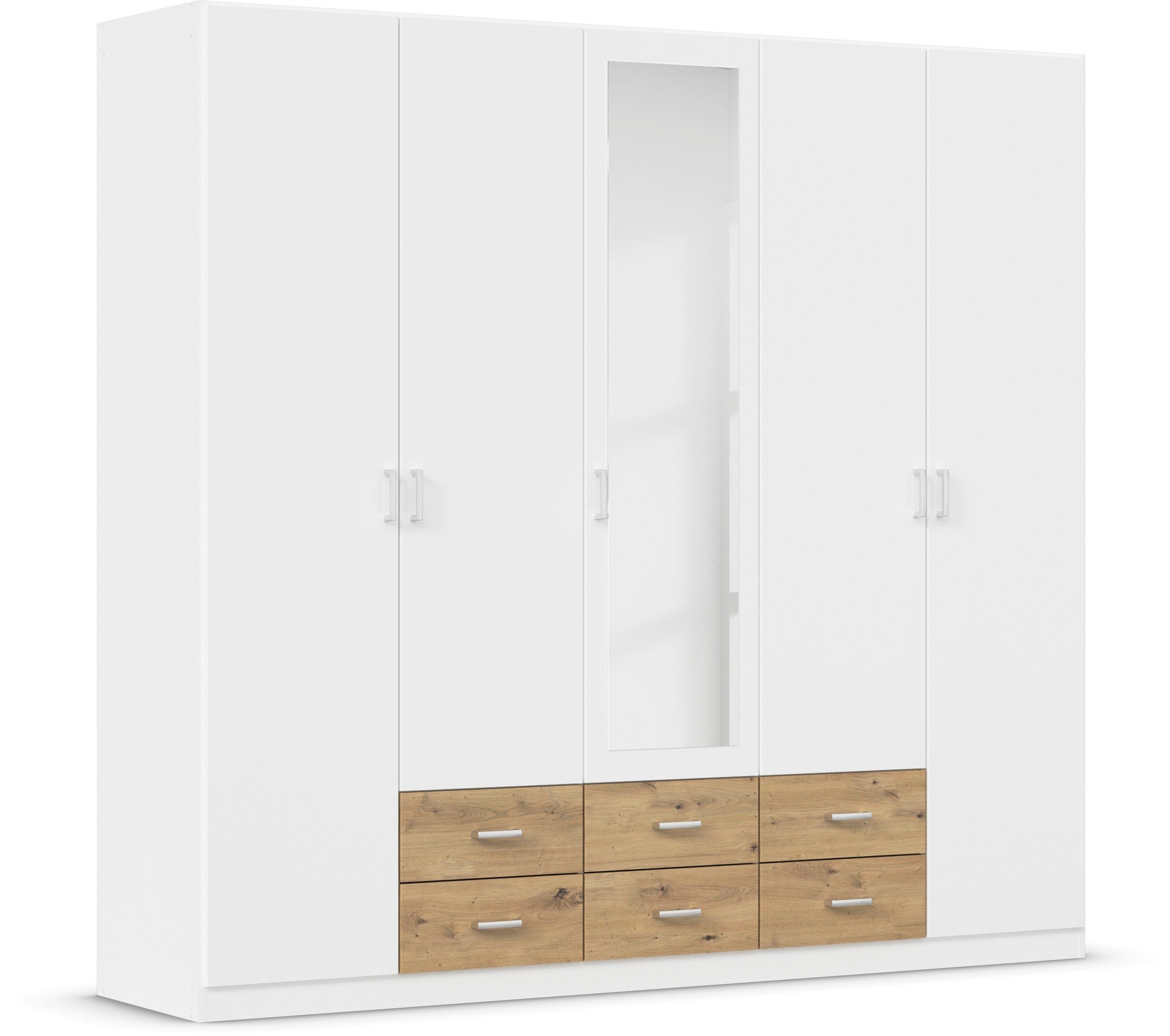 rauch Kledingkast Kast Garderobe Wasmand GAMMA in 3 Breedtes veel opbergruimte met 6 lades, met spiegel topseller made in germany