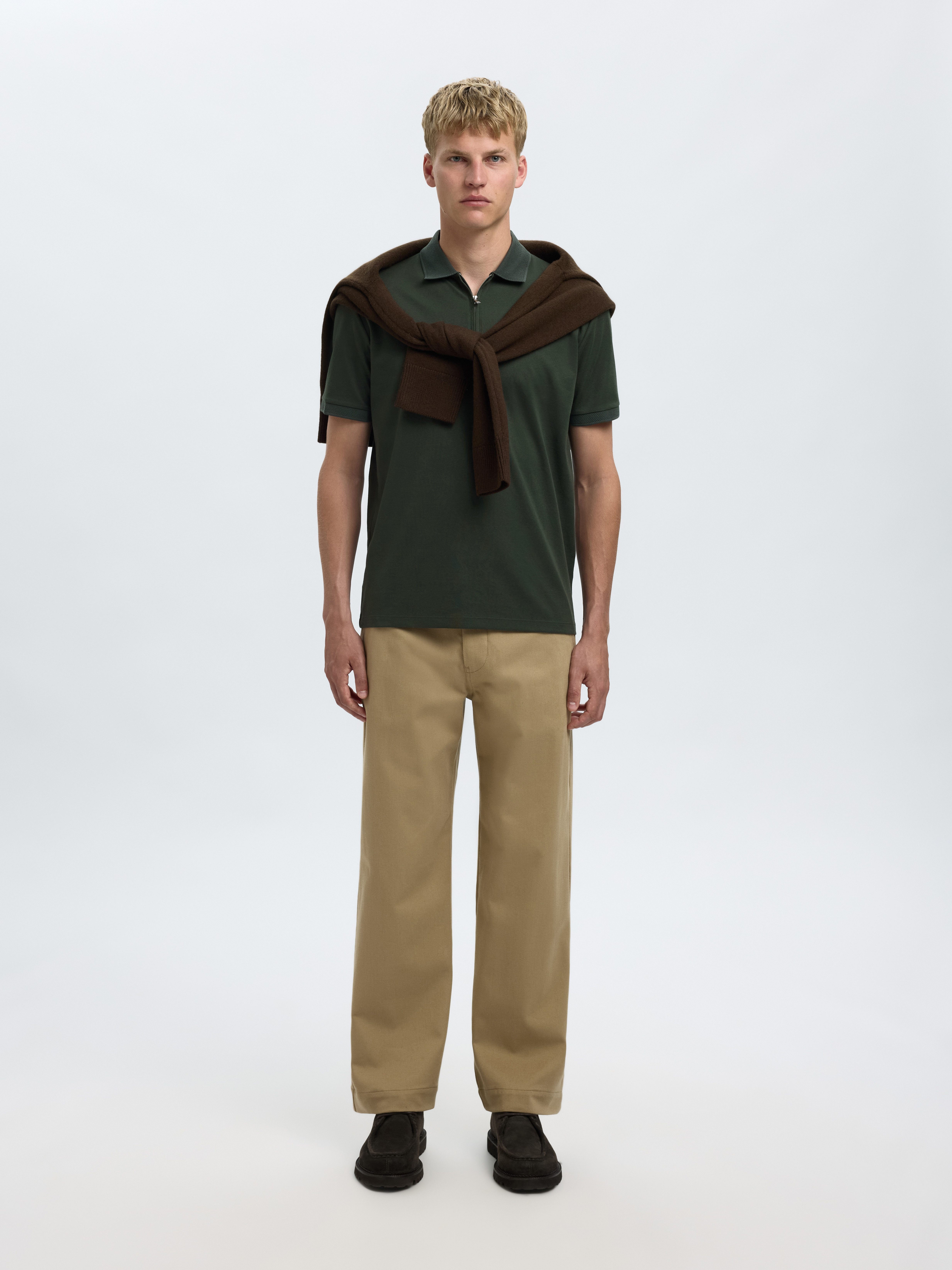 SELECTED HOMME Poloshirt SLHFAVE ZIP SS POLO NOOS