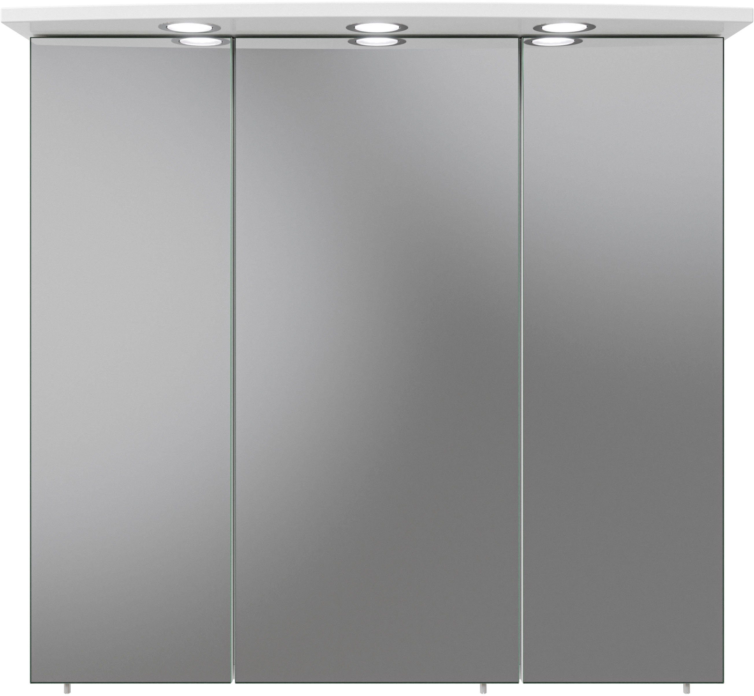 Saphir Badkamerserie Quickset 316 3-delig, keramieken wastafel met led-spiegelkast (4-delig)