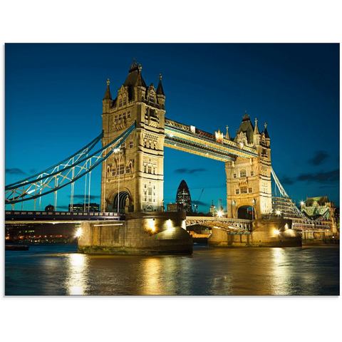 Artland print op glas Tower Bridge Abenddämmerung London
