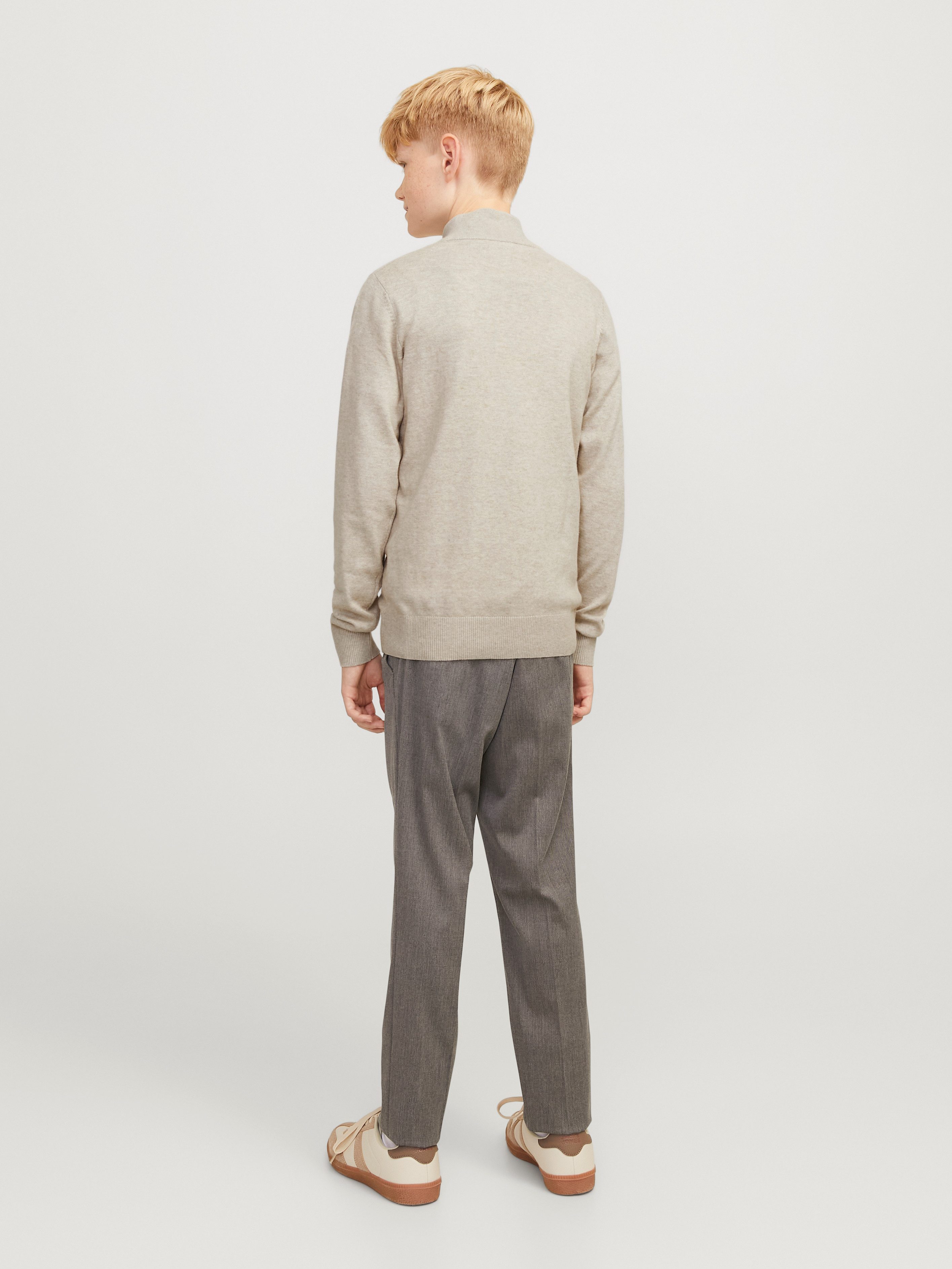 Jack & Jones Junior Schipperstrui JJEEMIL KNIT HALF ZIP NOOS JNR