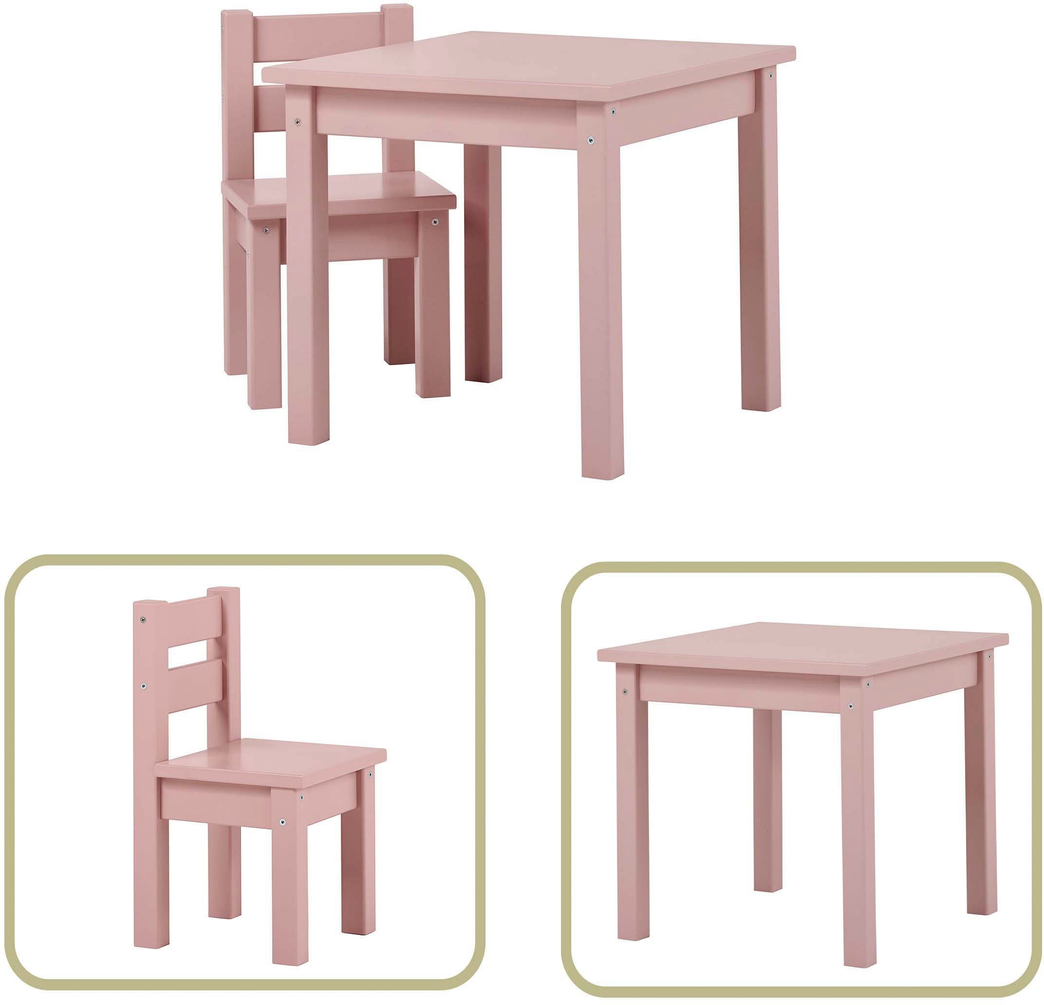 Hoppekids Kinderzithoek MADS kinderzithoek in vele kleuren, met een stoel (set, 2-delig) bankjes & fauteuils roze