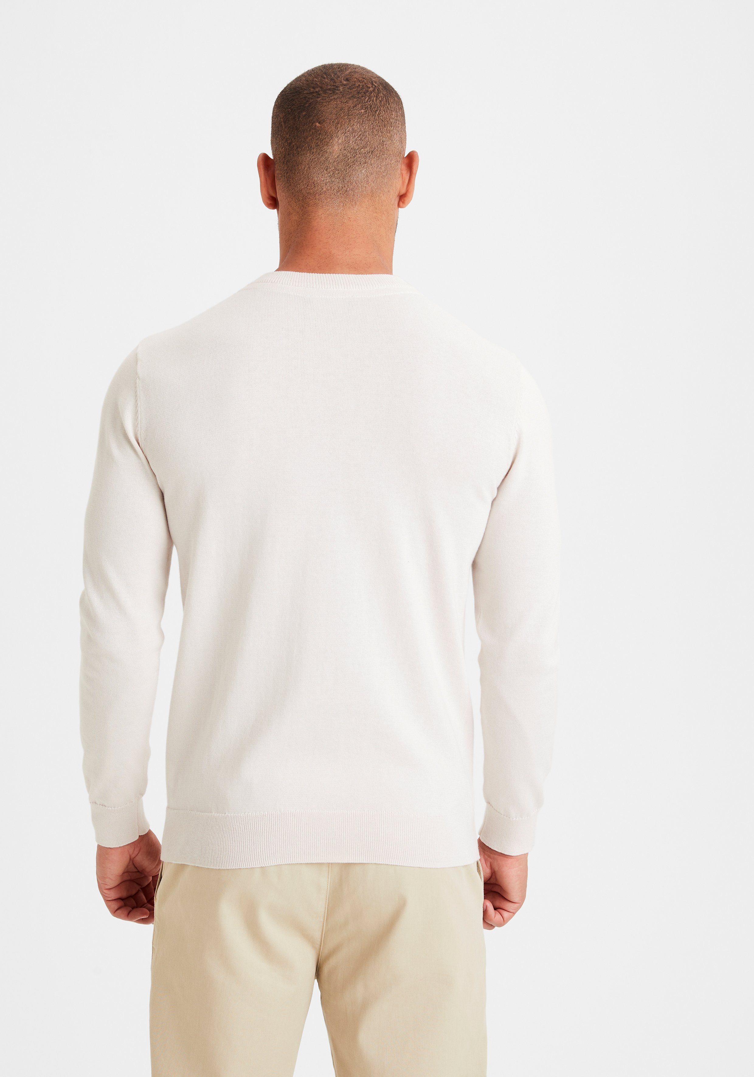 H.I.S Gebreide trui Regular fit, lange mouwen, pullover van fijn breiwerk, katoenmix