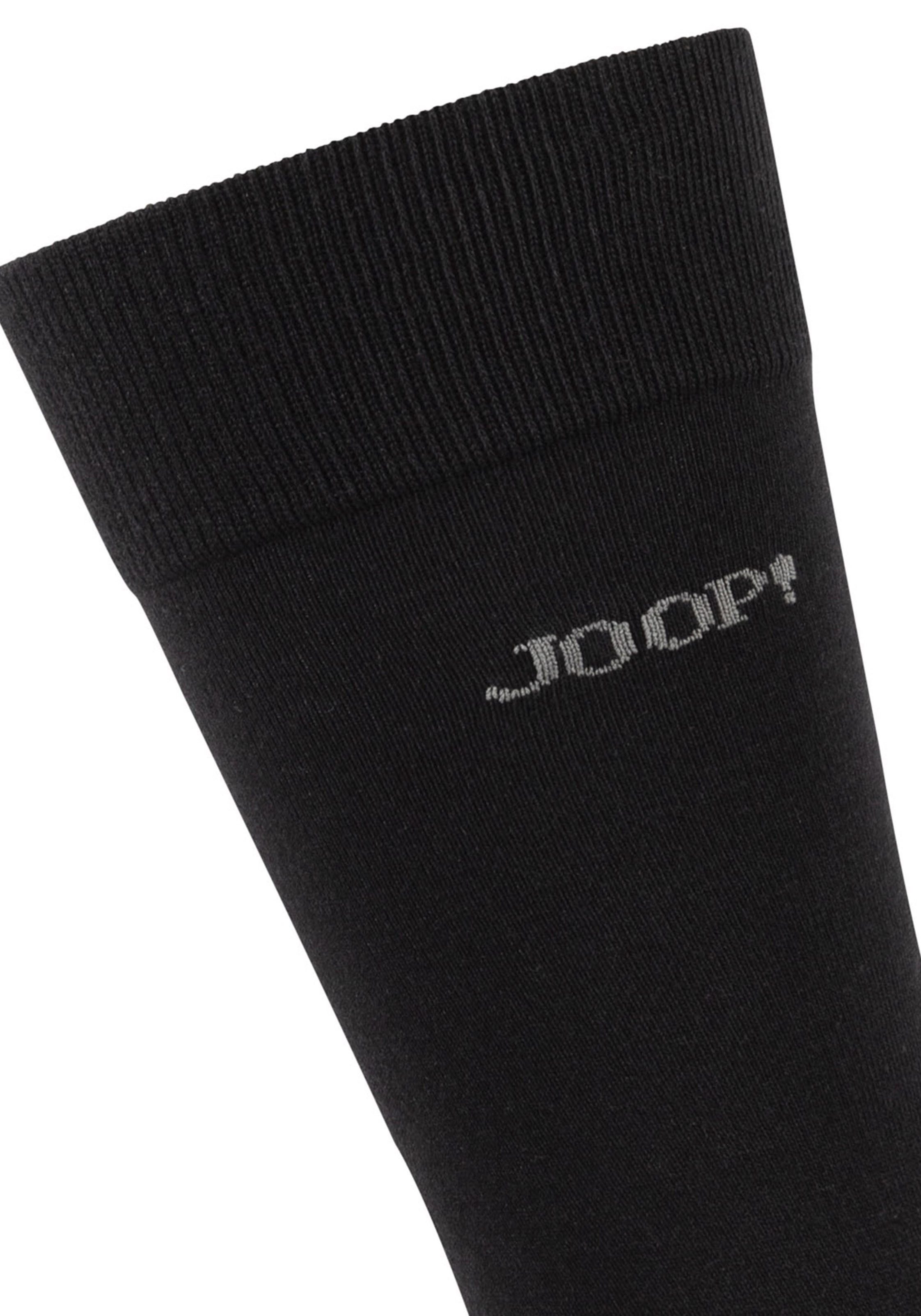 JOOP! Sokken Premium Essentials, versterkte hiel, duurzame teen (Set van 4)