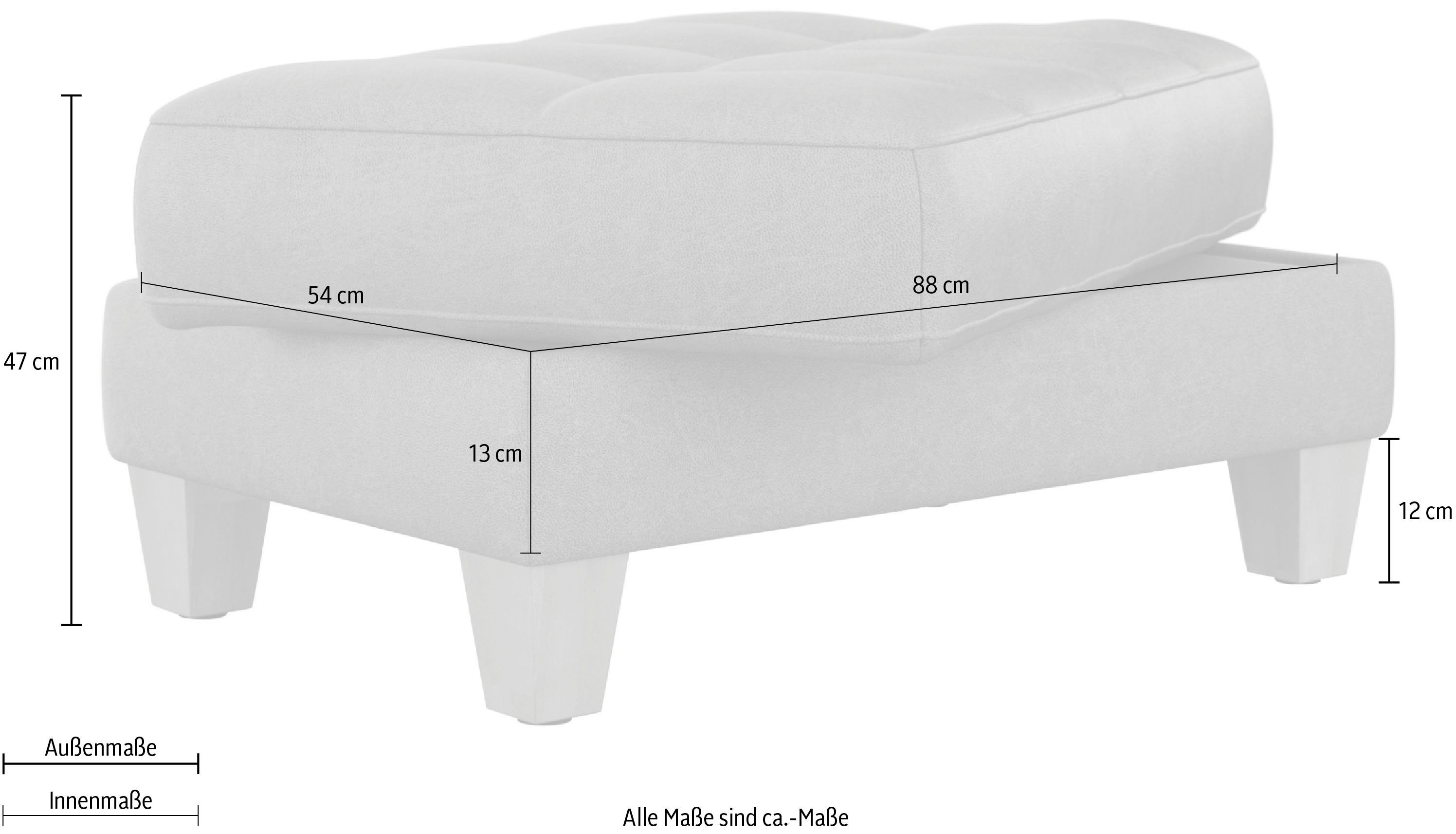 sit&more Hocker met bergruimte Westham naar keuze met/zonder binnenvering