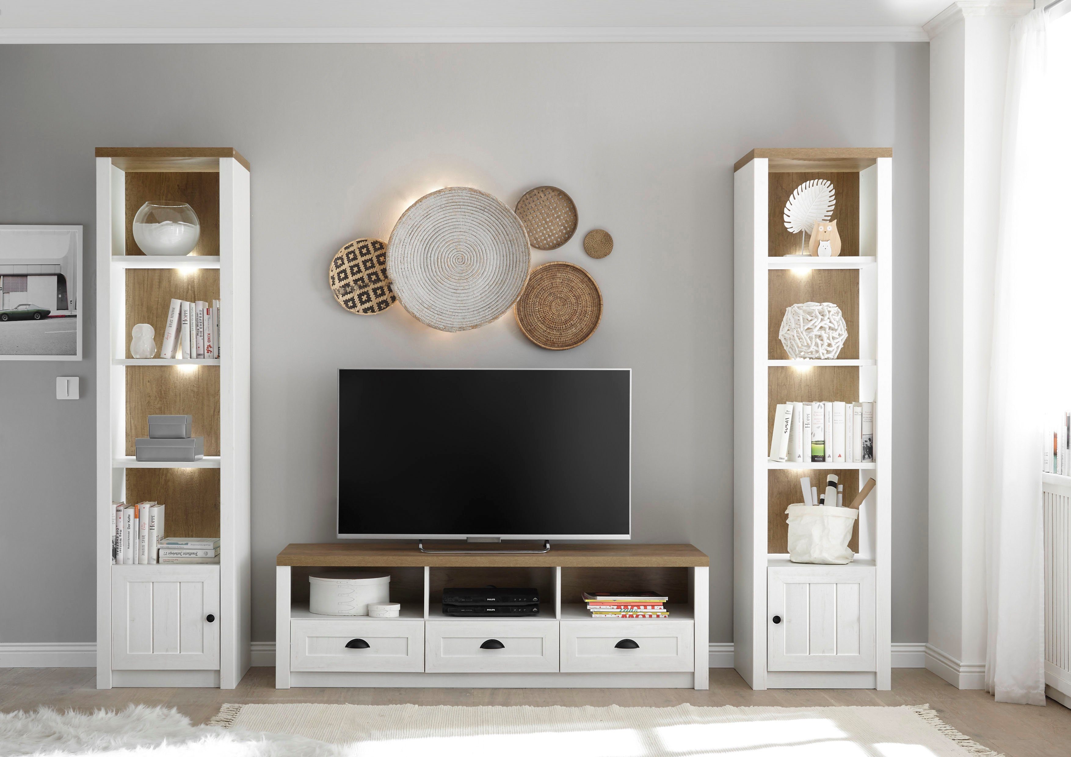 Home affaire Wandmeubel Beauvais in landelijke stijl (set, 3-delig)