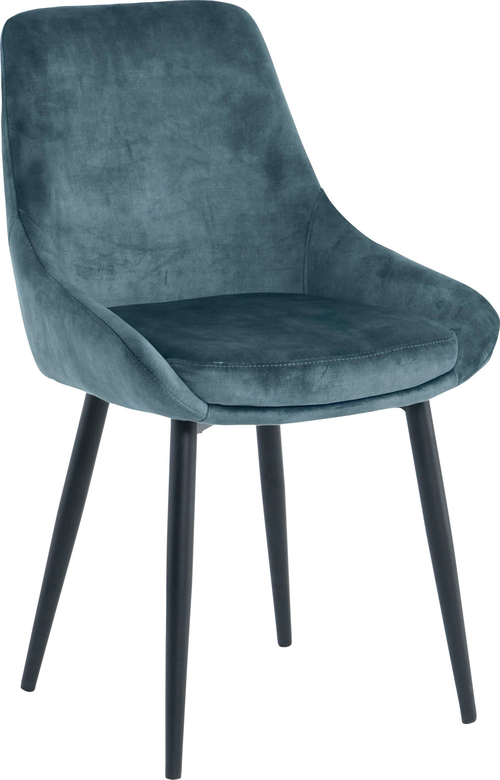 SIT Stoel glamoureuze bekleding in fluwelige look (set, 2 stuks)