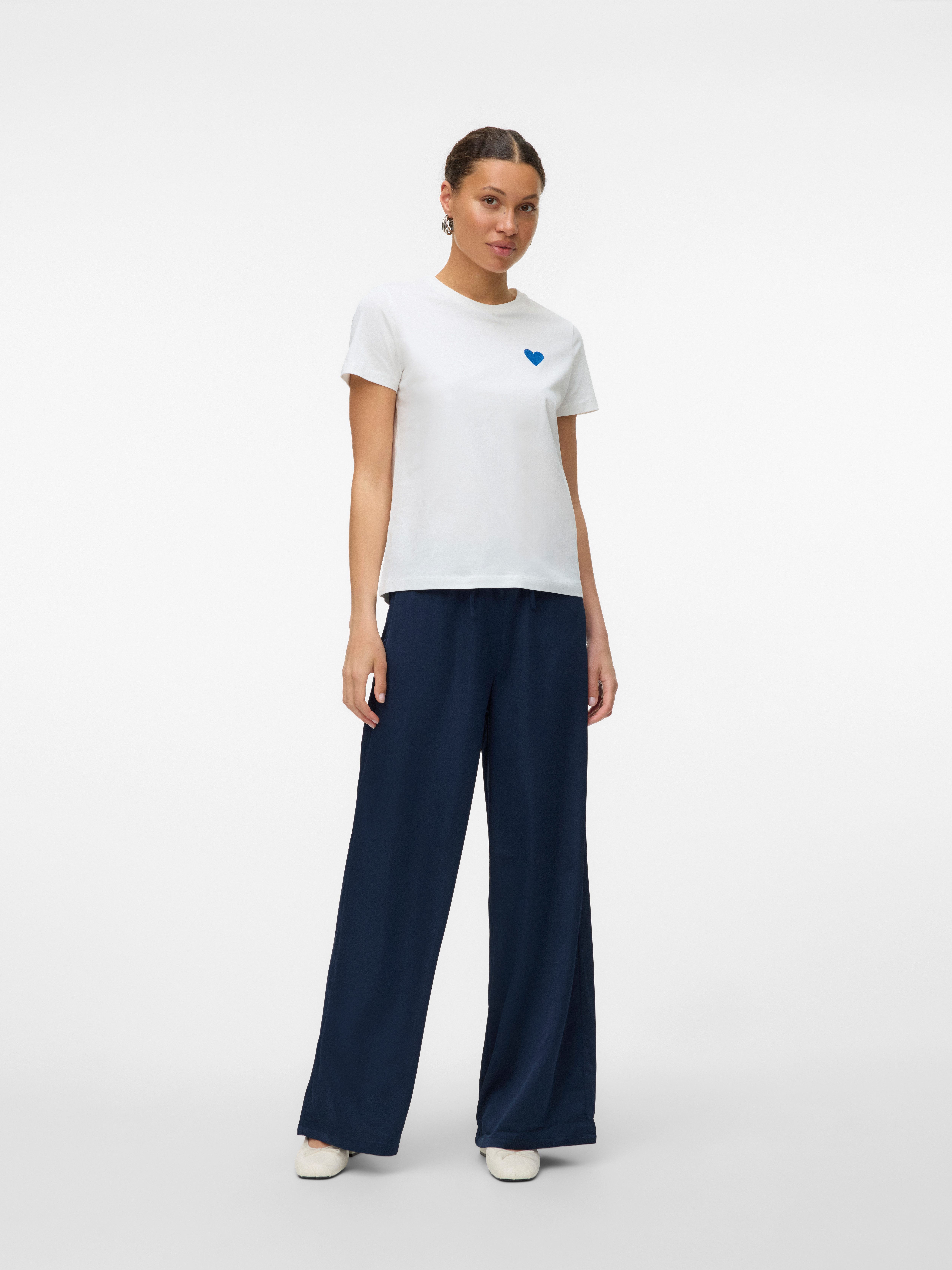 Vero Moda Shirt met korte mouwen VMSILJA FRANCIS SS TOP BOX JRS SPE