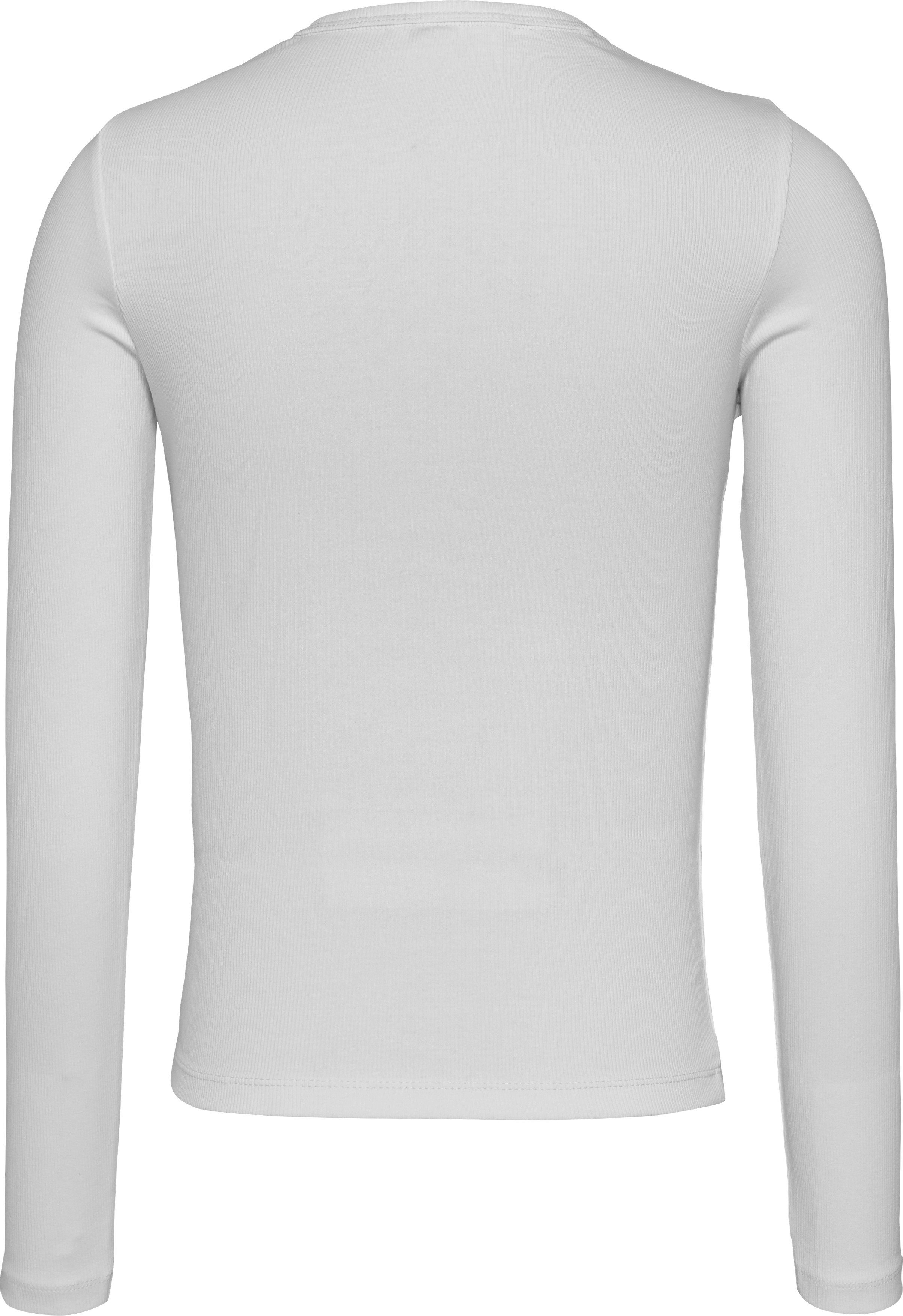 TOMMY JEANS Shirt met lange mouwen Slim Essential Rib Longsleeve Rippshirt