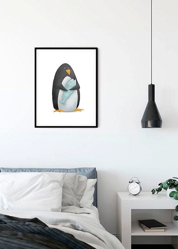 Komar Wanddecoratie Cute animal Penguin Wanddecoratie - zonder lijst (1 stuk)