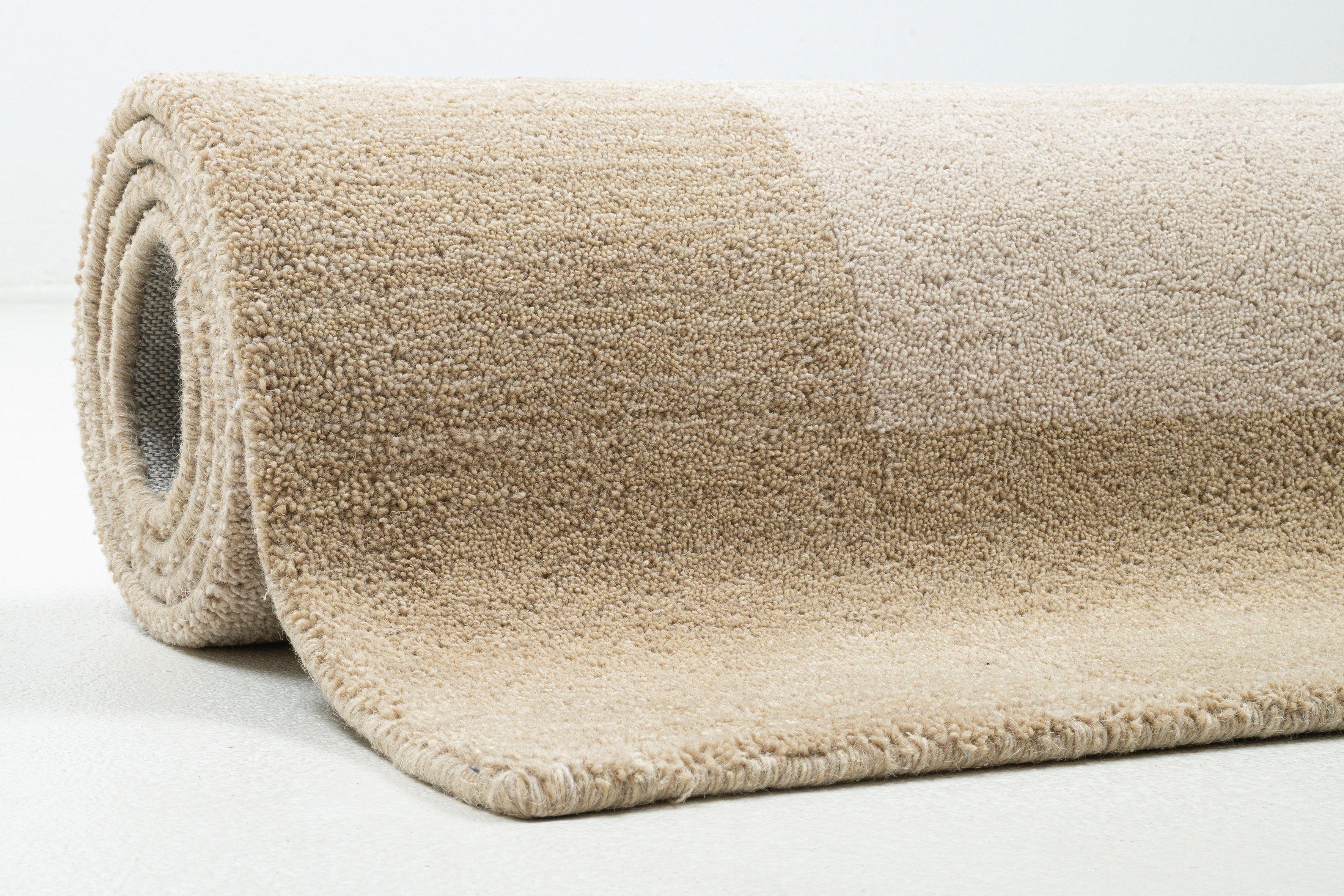 THEKO Wollen kleed Gabbeh super, Handgeweven vloerkleed, randdessin, zuivere wol, met de hand geweven