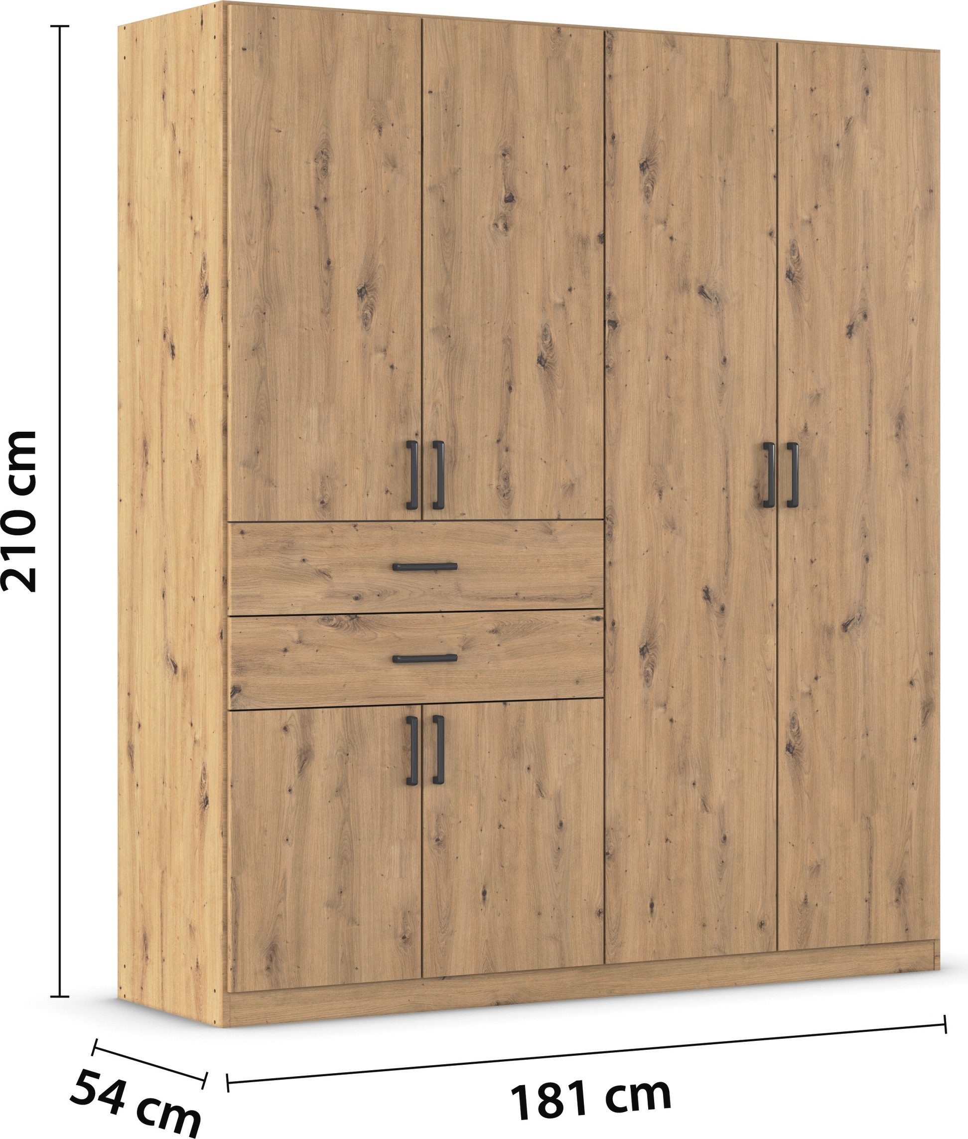 rauch Slaapkamerserie Compleet kamer compleet slaapkamer set (3-delig) MAIKA Kast 3 breedtes, 2 hoogtes, bed 100 cm, nachtkastje MADE IN GERMANY (set, 3-delig)