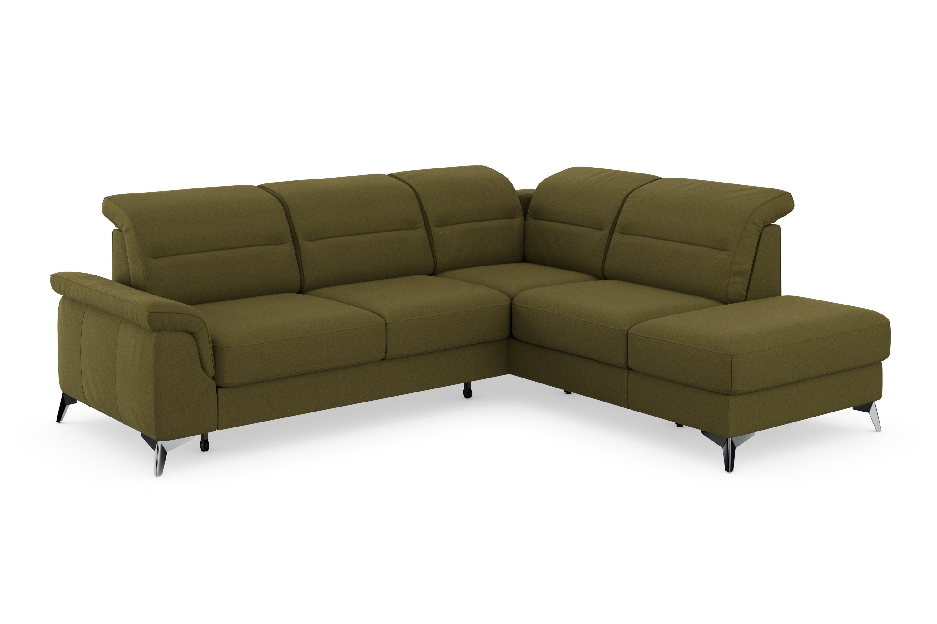 sit&more Hoekbank Sinatra L-vorm met ottomane, optioneel met verstelbare hoofdsteun en armleuning