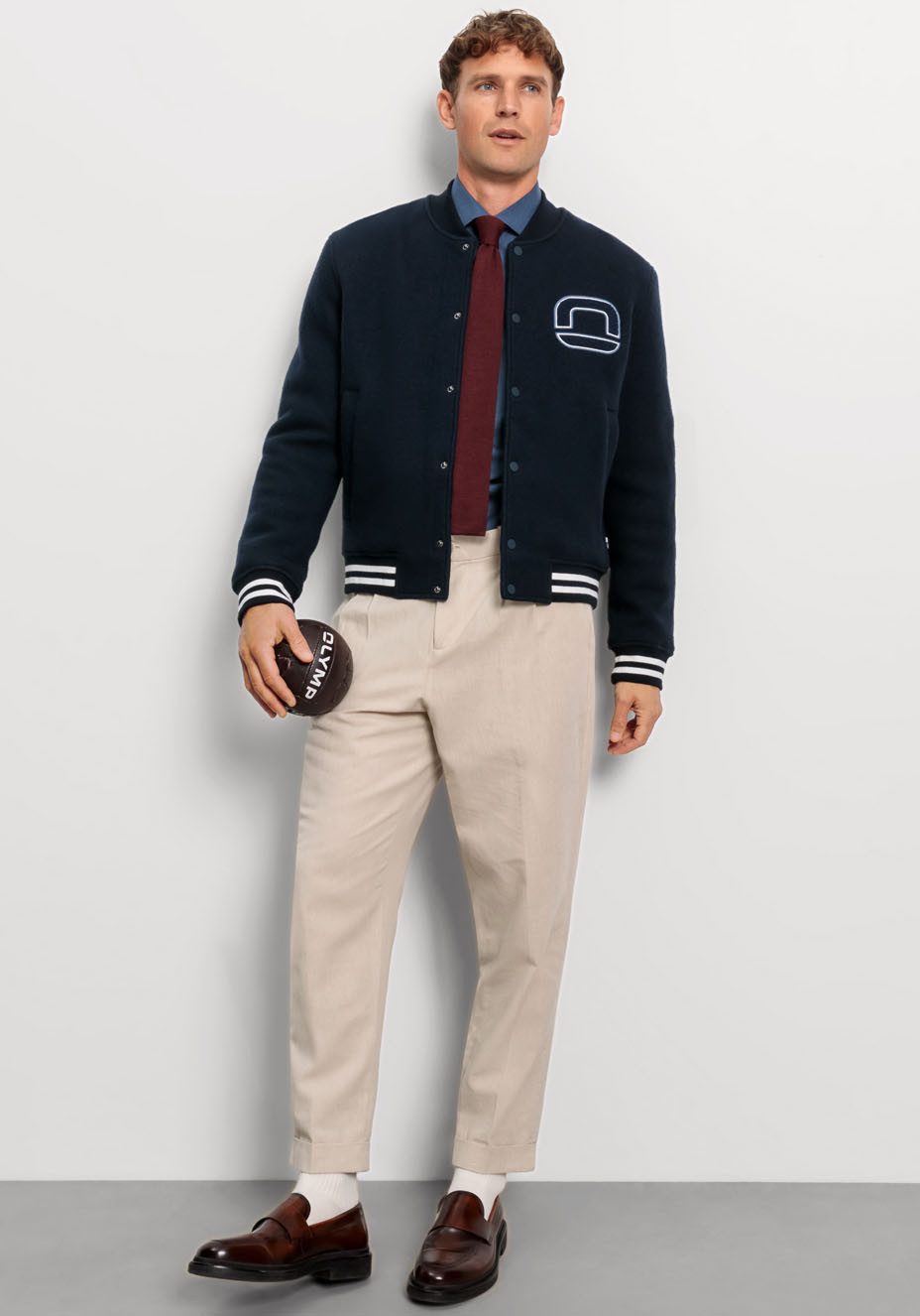 OLYMP Jack in collegestijl OLYMP geweven casual in trendy preppy-look