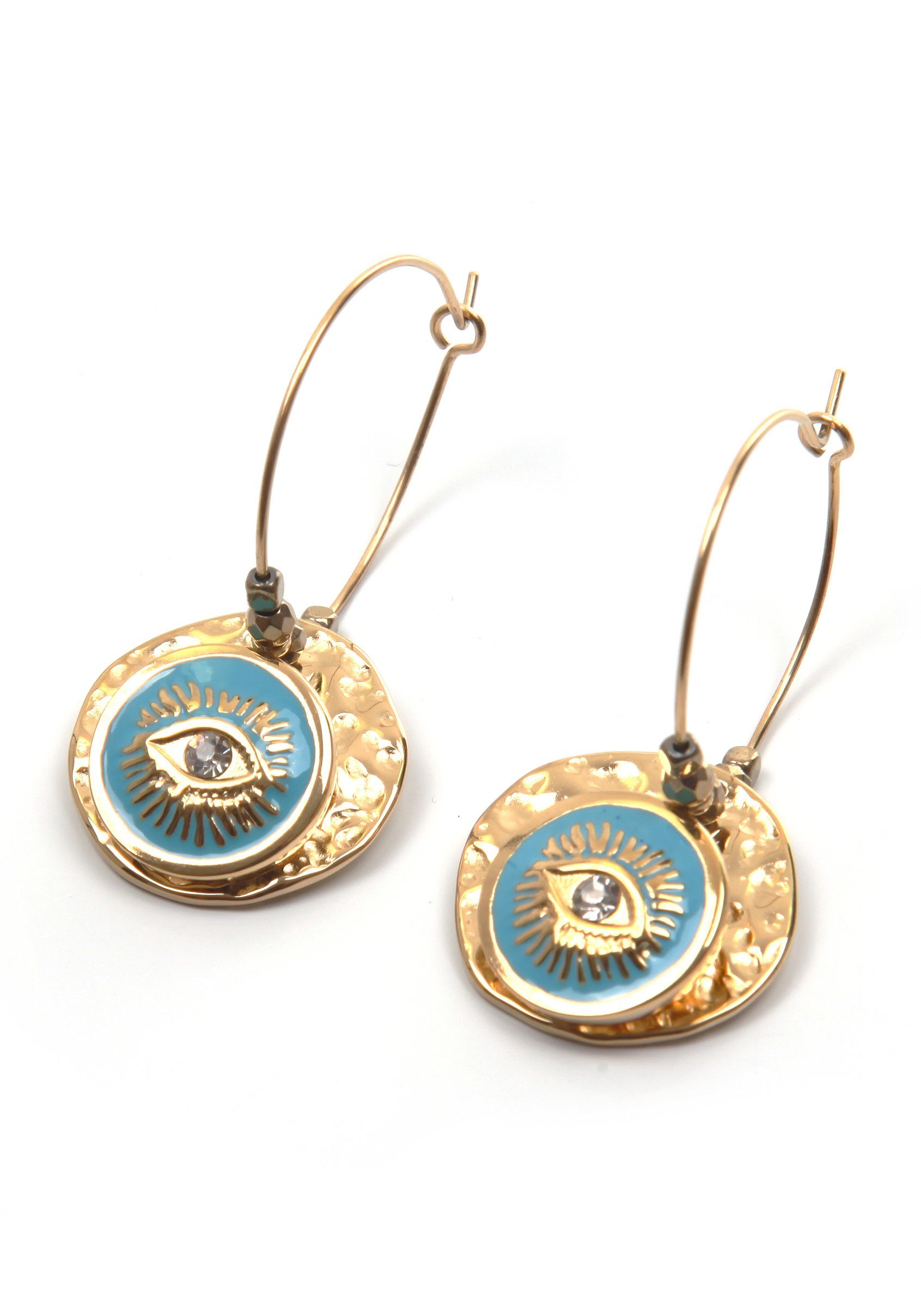 Firetti Oorringen Oorsieraad oog met zirkoon (synthetisch) dames oorbellen goud