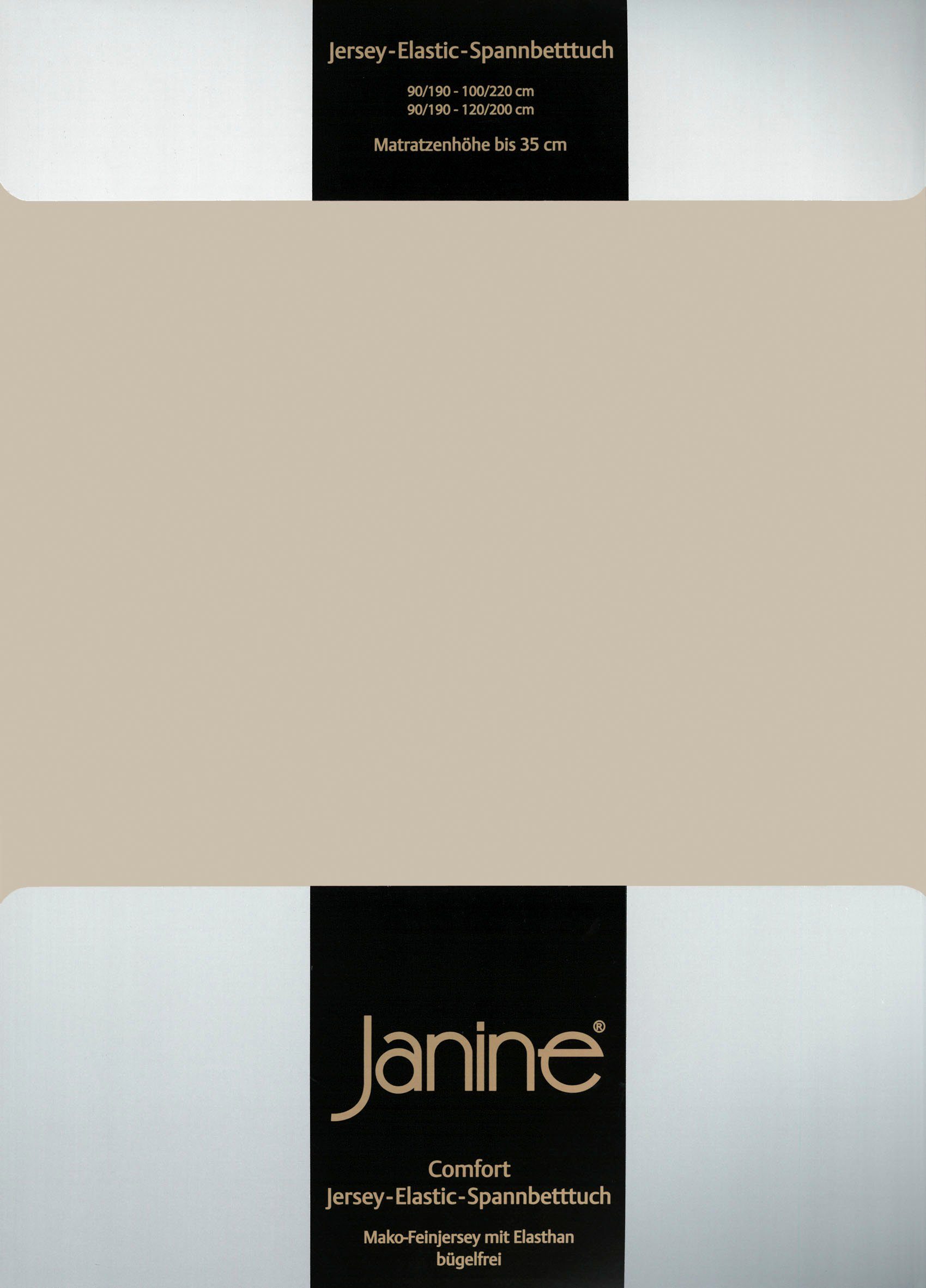 Elastisch jersey-hoeslaken Van Janine beige