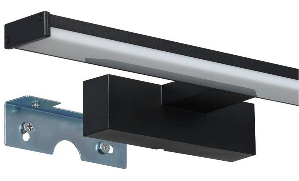 EGLO Spiegellamp PANDELLA 1 Wandlamp, LED spiegel lamp, lamp in zwart, wit, IP44, L 40 cm (1 stuk)