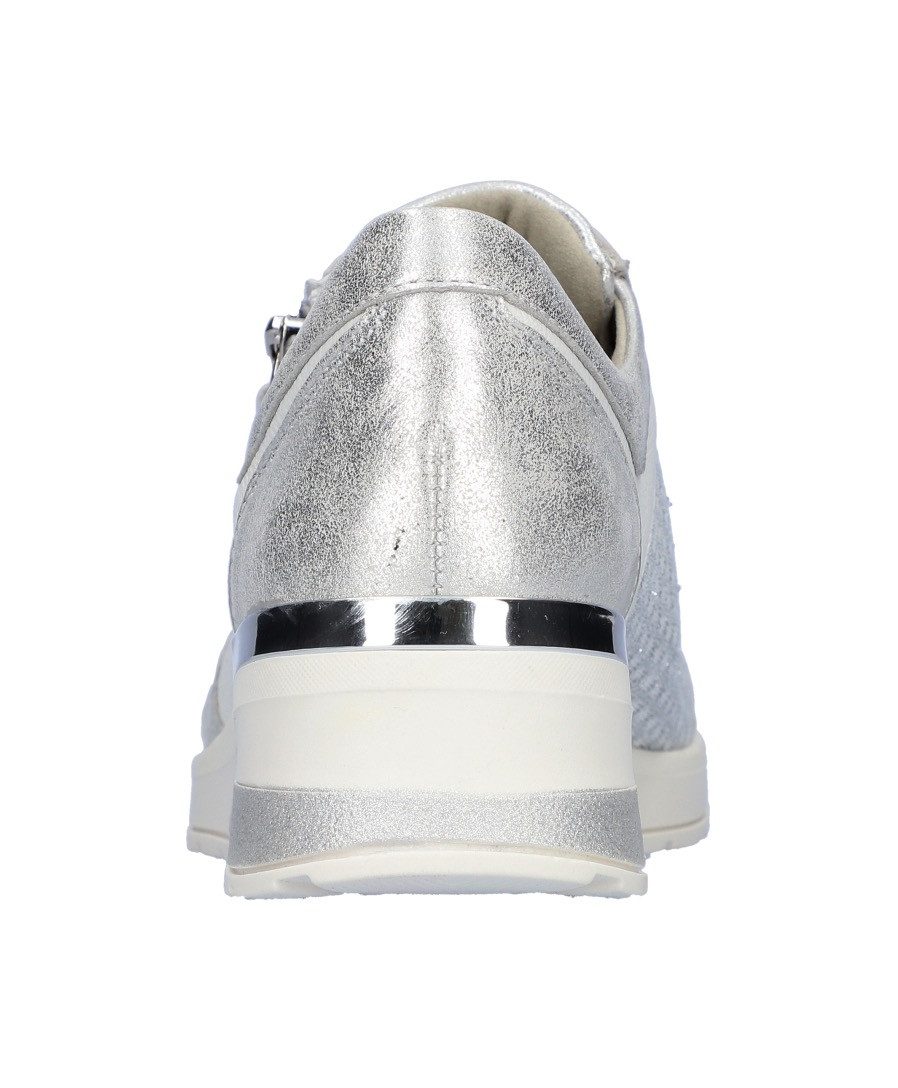 Waldläufer Sneakers met sleehak H-Clara , veterschoenen, lage schoen, vrijetijdsschoen met metallic inzet