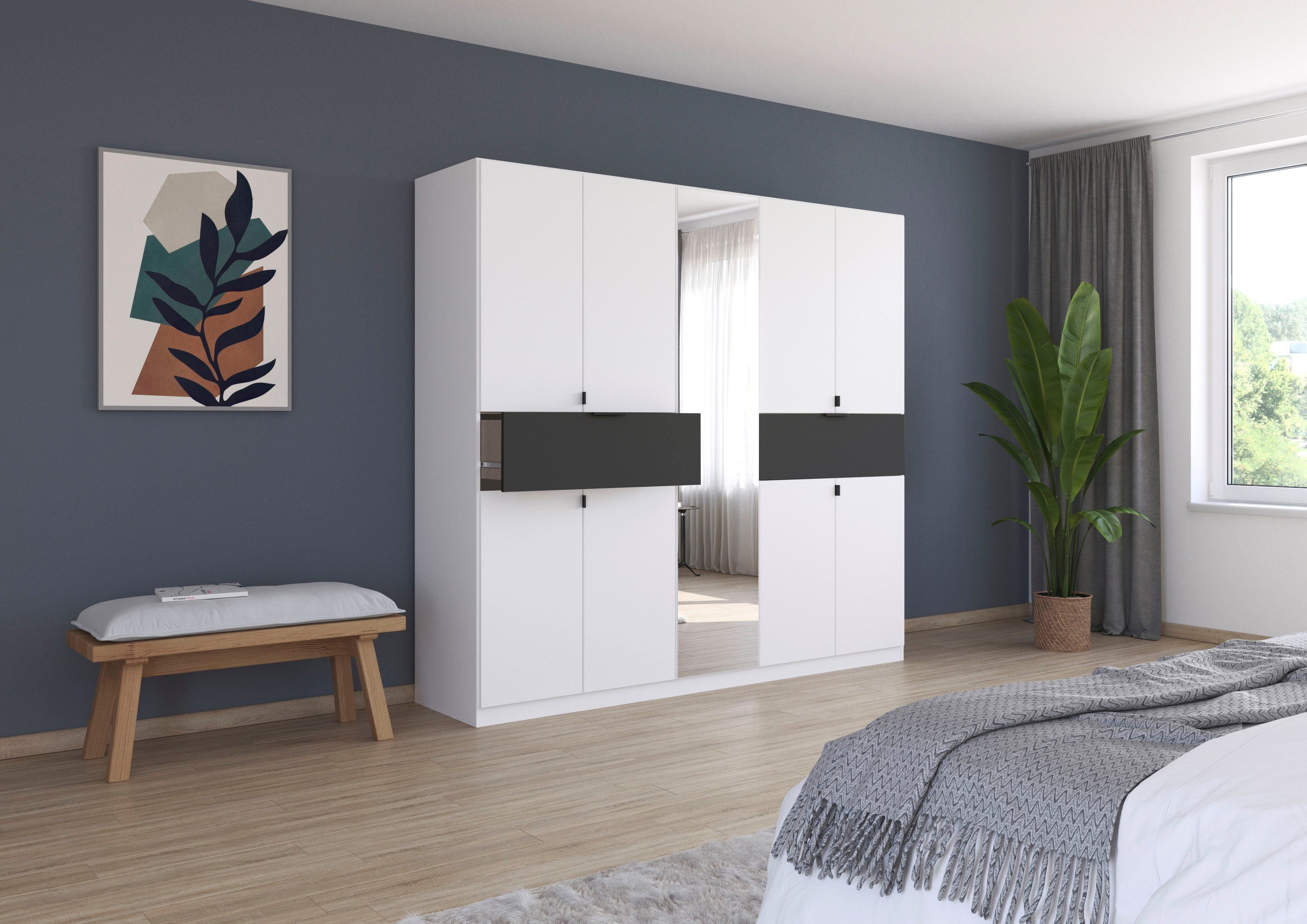 rauch Draaideurkast Kledingkast kast garderobe waskast TICAO met 2 ruime lades, veel opbergruimte made in germany