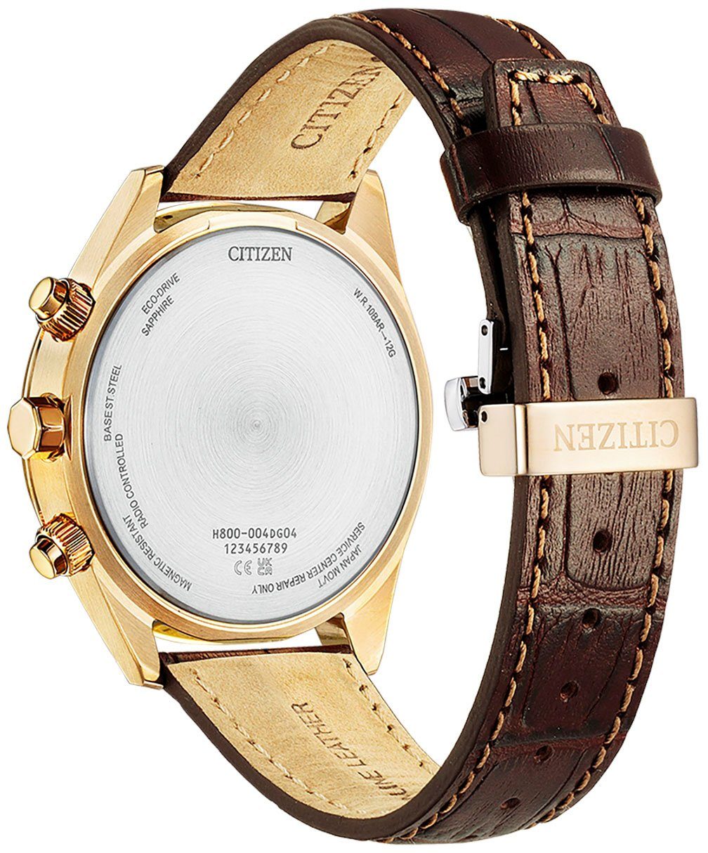 Citizen Multifunctioneel radiografisch horloge Polshorloge, herenhorloge, solar, leren band, saffierglas, datum