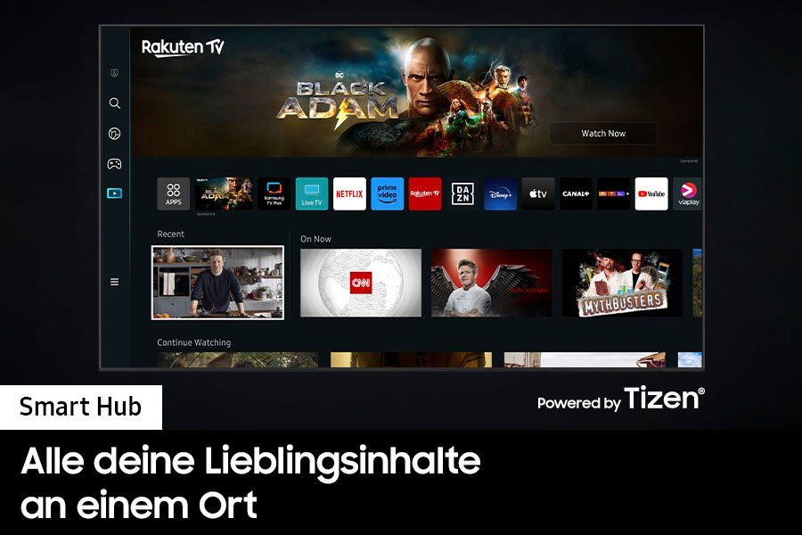 Samsung QLED-TV GQ85Q60CAU, 214 cm / 85", 4K Ultra HD, Smart TV, 100% kleurvolume met quantum dots, quantum hdr, airslim, gaming hub