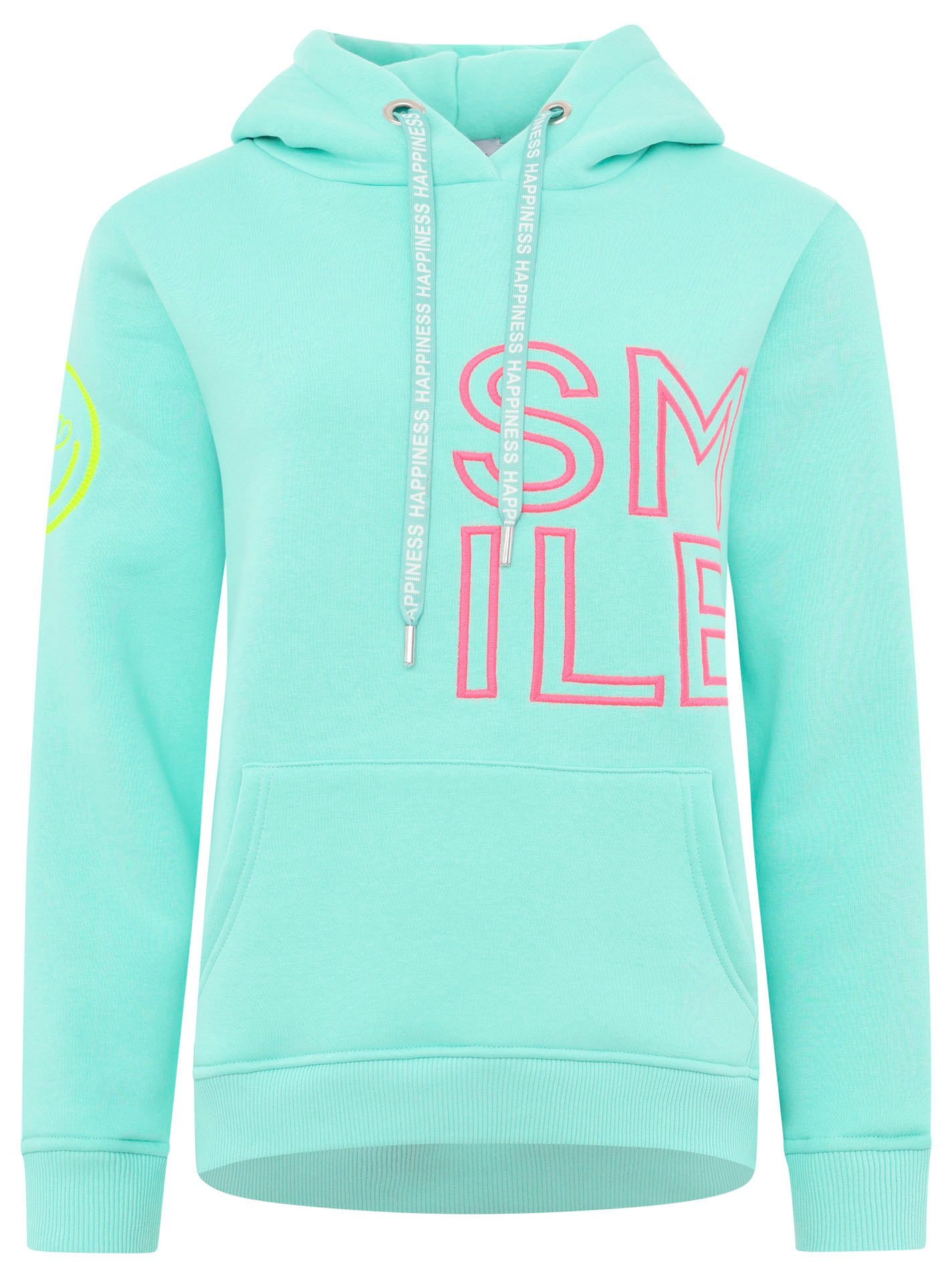 Zwillingsherz Hoodie "Alissa 2.0" met smile borduurwerk voor en achter