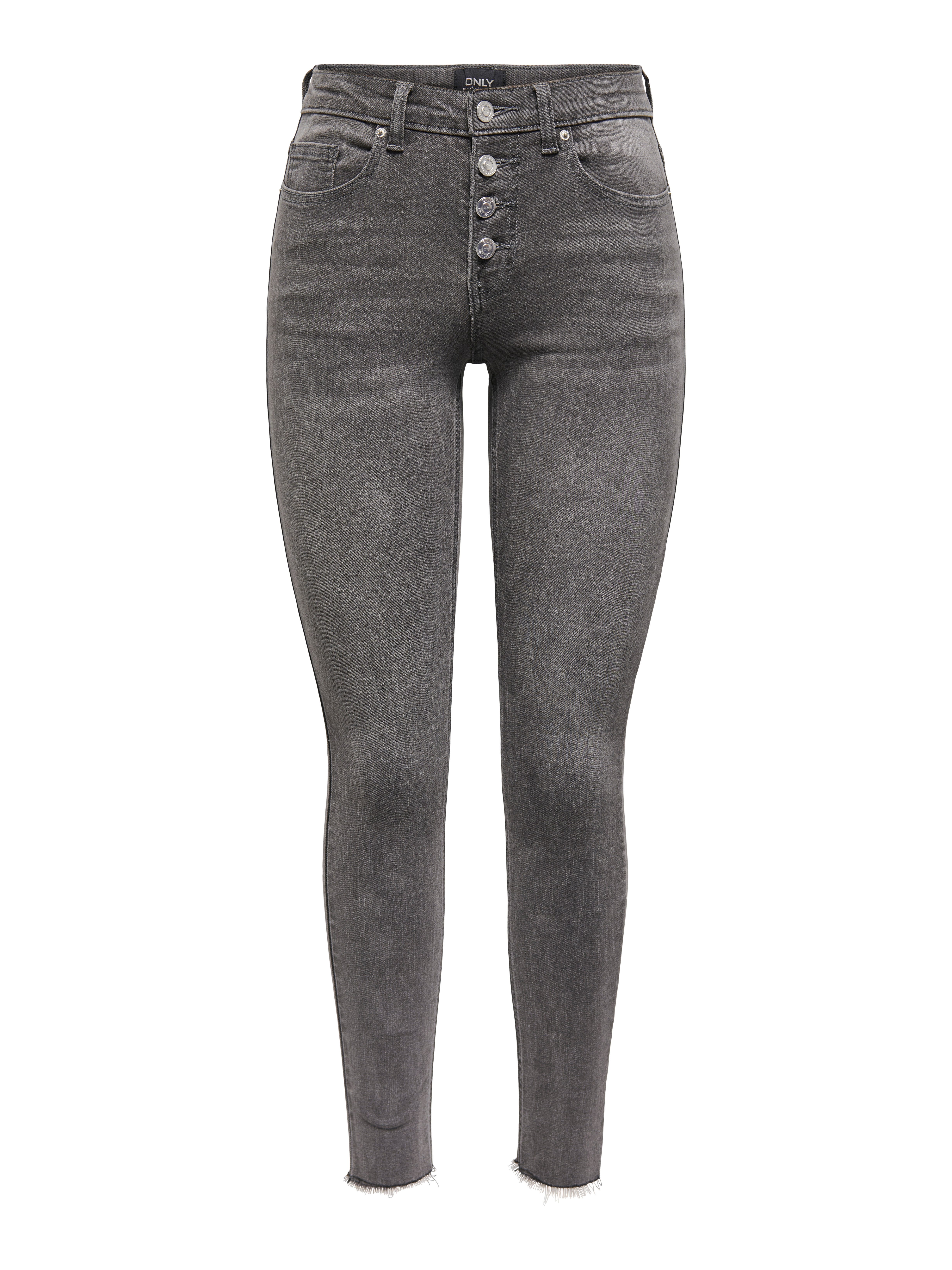 Only Skinny fit jeans ONLMIA MID WAIST BUTTON SK RW ANK BOX