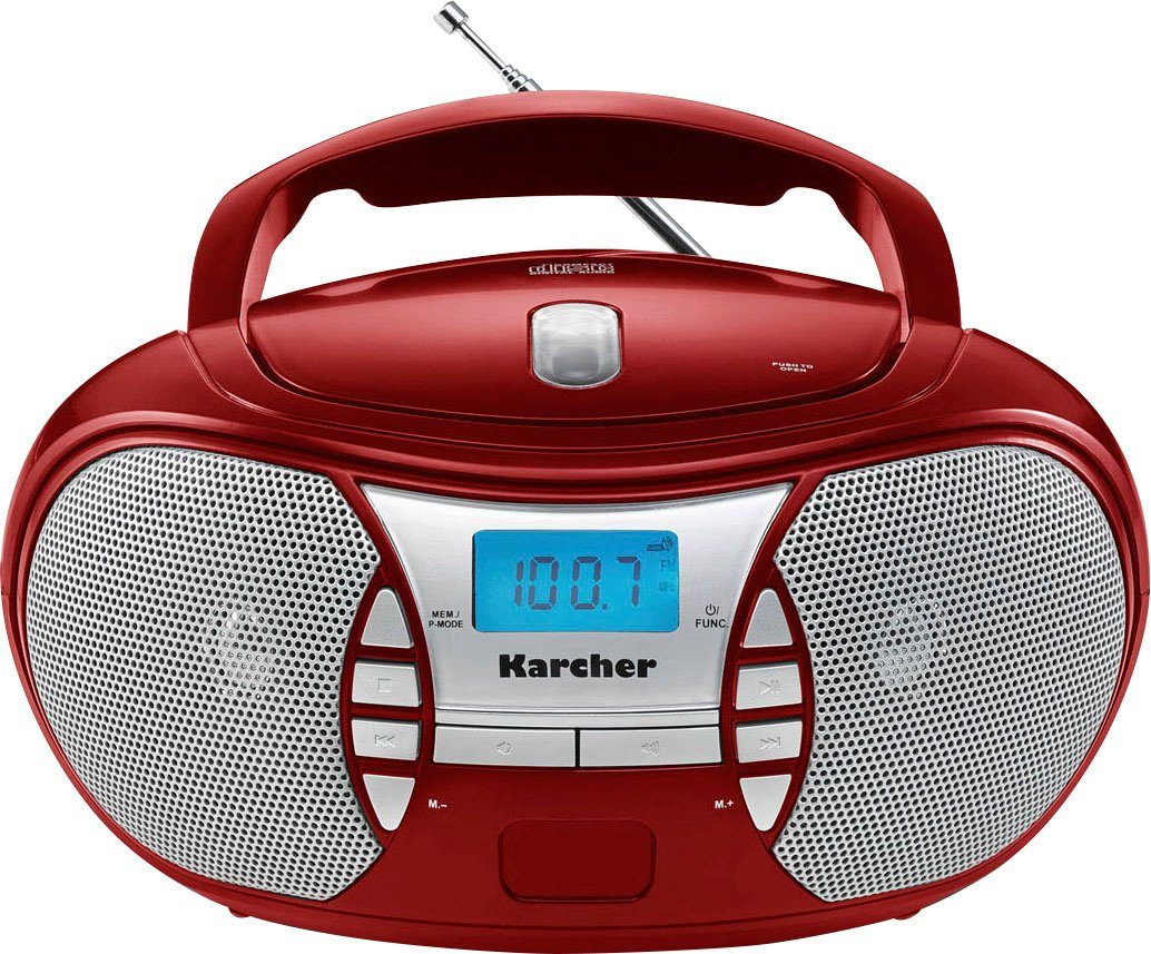 Karcher RR 5025 FM CD-radio AUX, CD, FM Rood