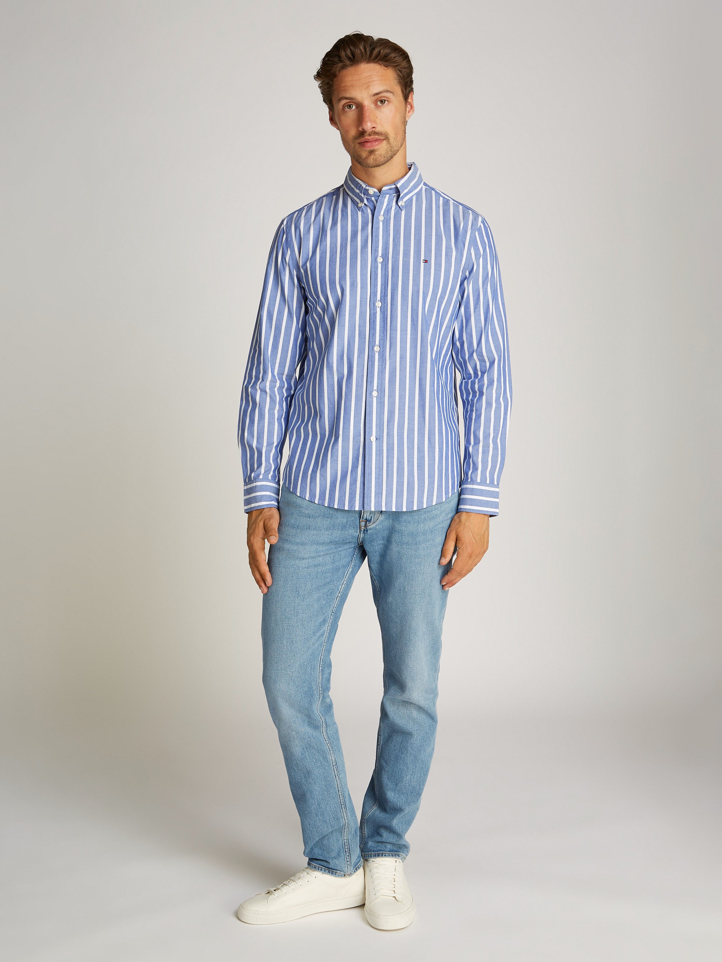 Tommy Hilfiger Businessoverhemd FLEX POPLIN NAUTICAL STP SHIRT