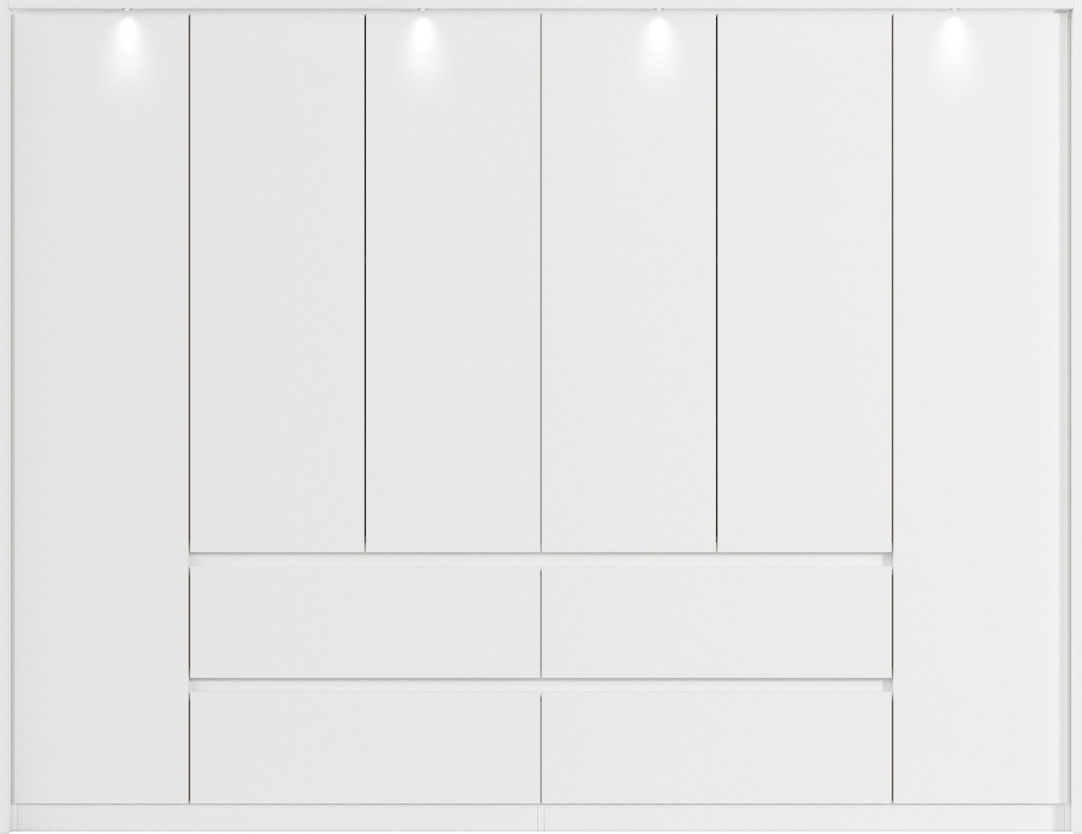 rauch Draaideurkast Mainz met passe-partout optioneel met verlichting, buitendeuren met push-to-openfunctie