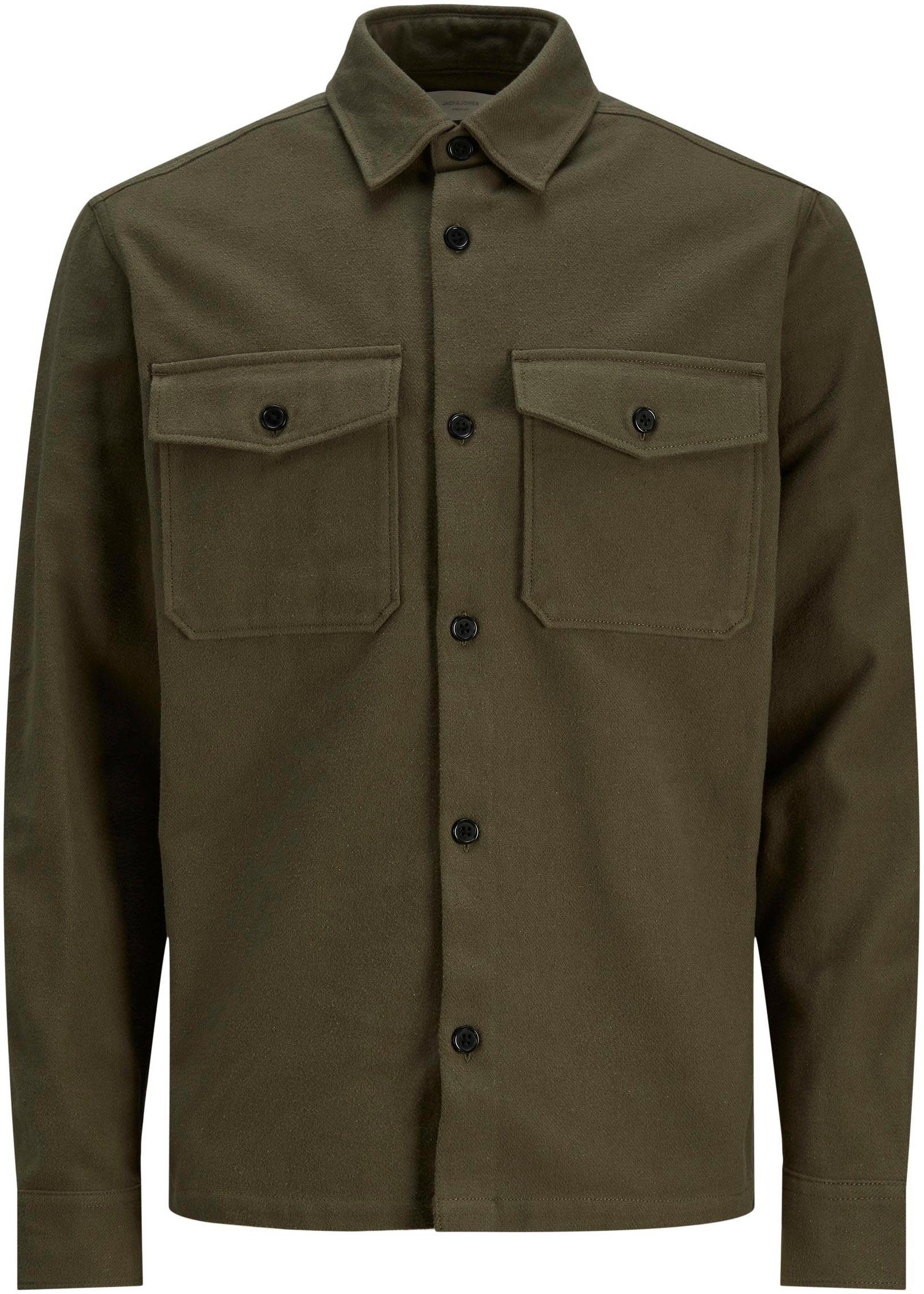 Jack & Jones Overhemd met lange mouwen JPRROY SOLID OVERSHIRT L/S SN