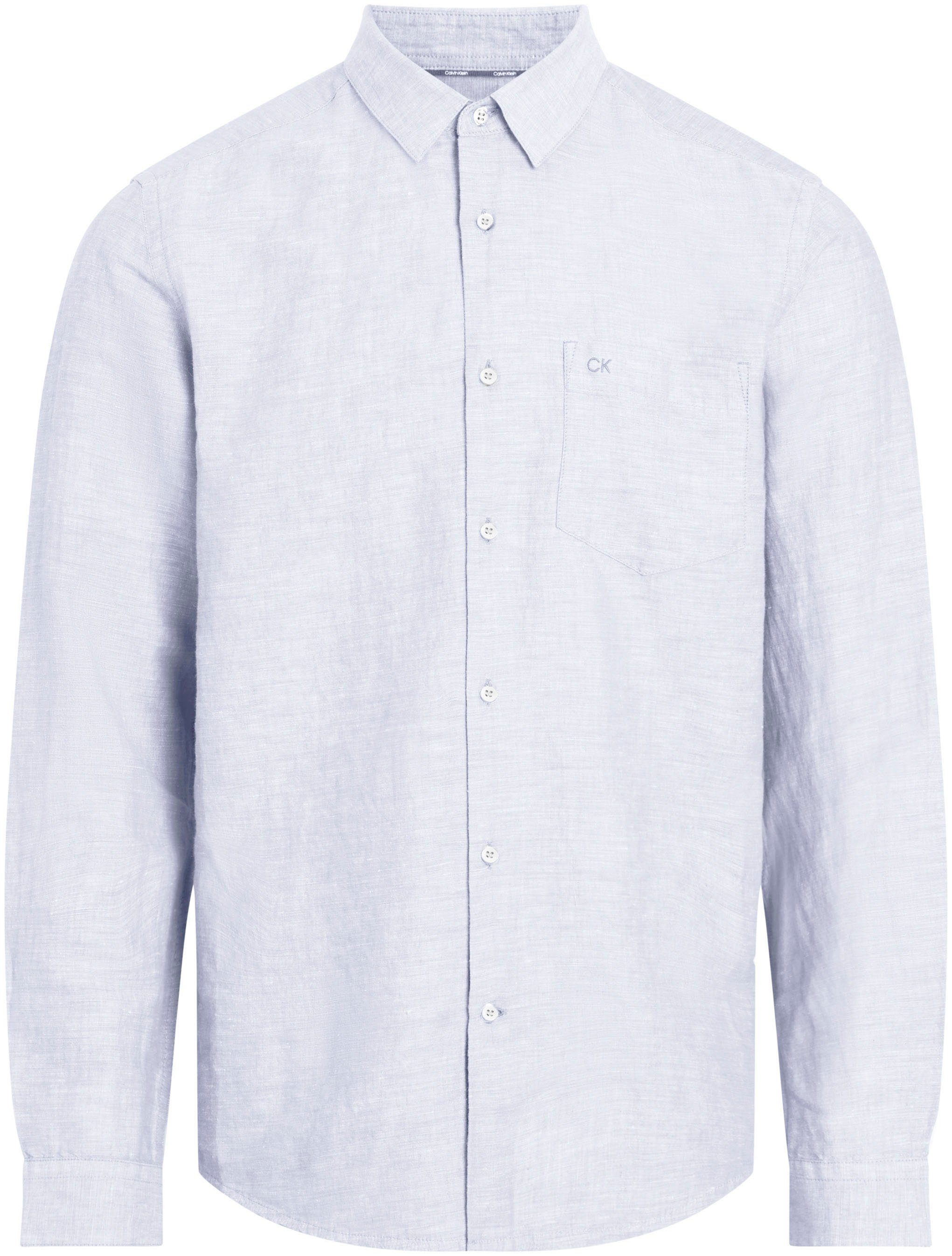 Calvin Klein Overhemd met lange mouwen COTTON LINEN CHEST POCKET