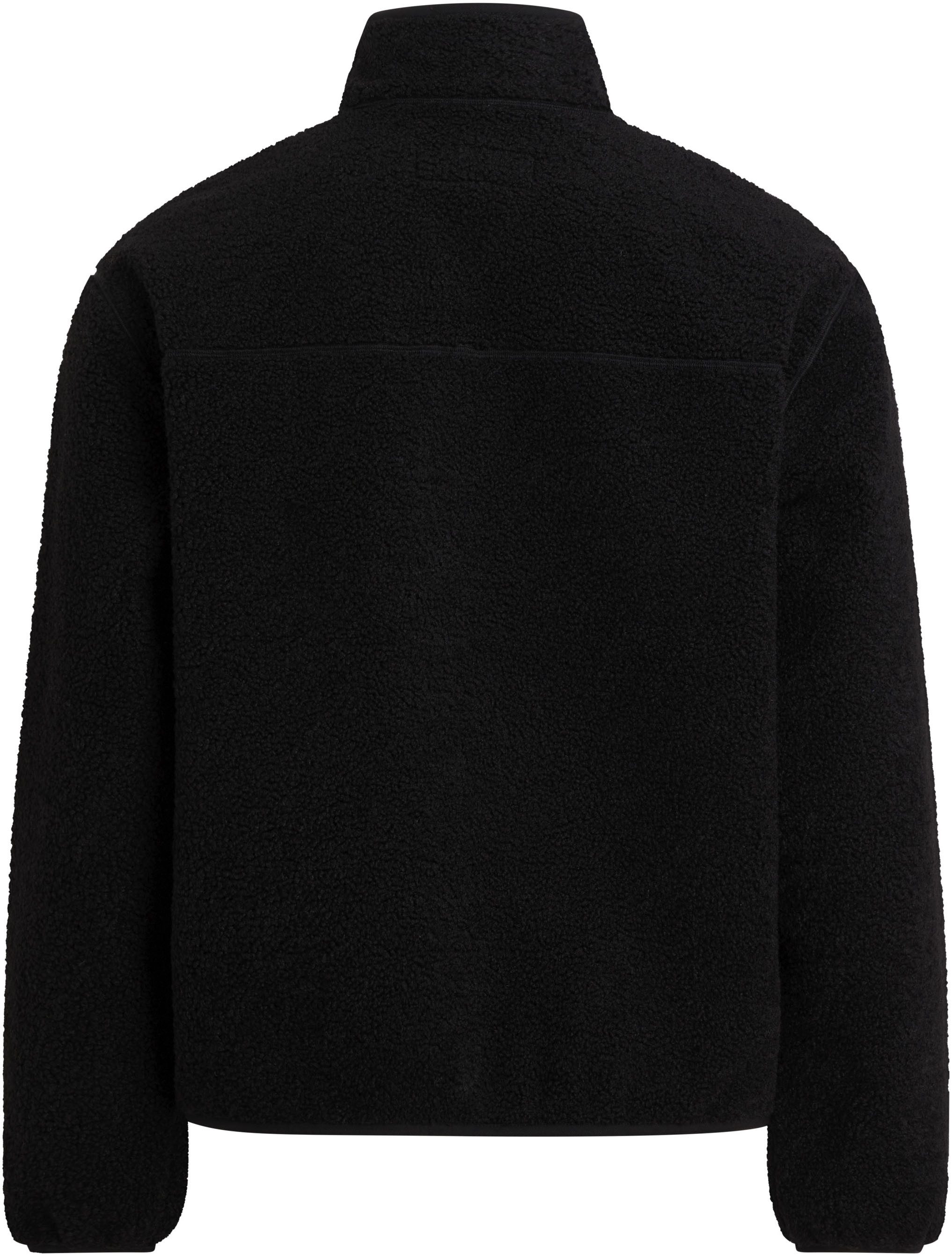 Calvin Klein Pluchen jack HALF ZIP SHERPA met een logo-opschrift