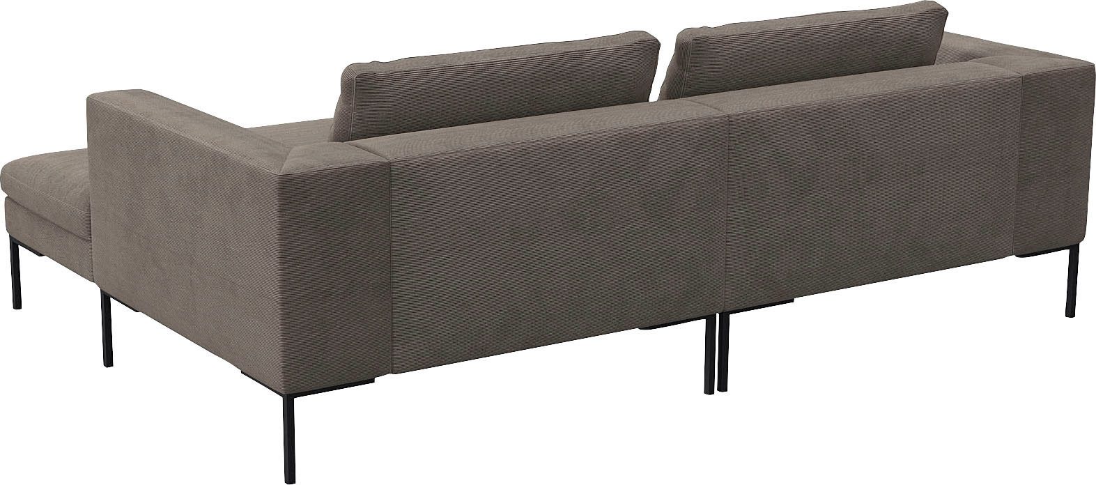 FLEXLUX Hoekbank Loano, super comfortabel zitcomfort door koudschuim in de zitting, L-vorm