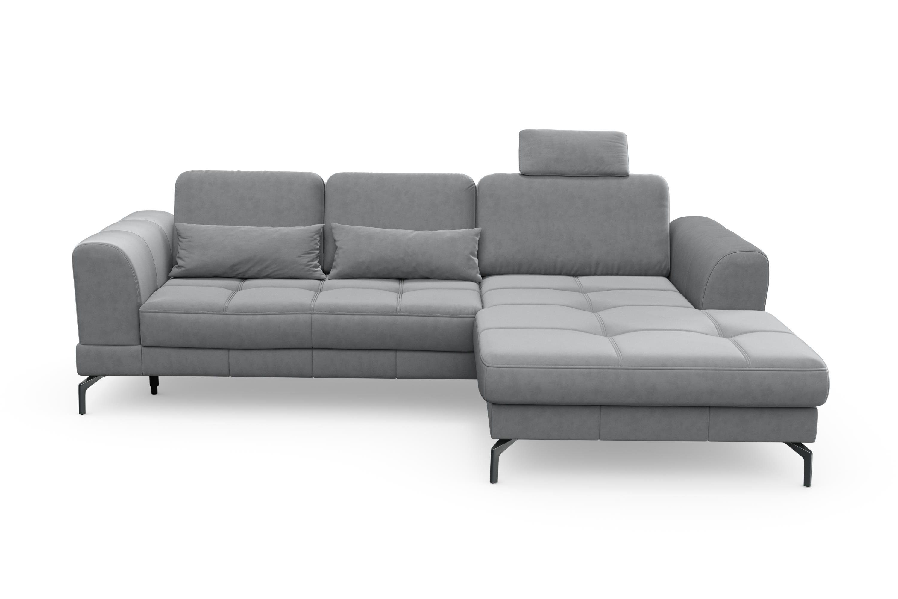 sit&more Hoekbank Bendigo L-vorm inclusief zitdiepteverstelling, bodemvrijheid 15 cm, 2 pootkleuren