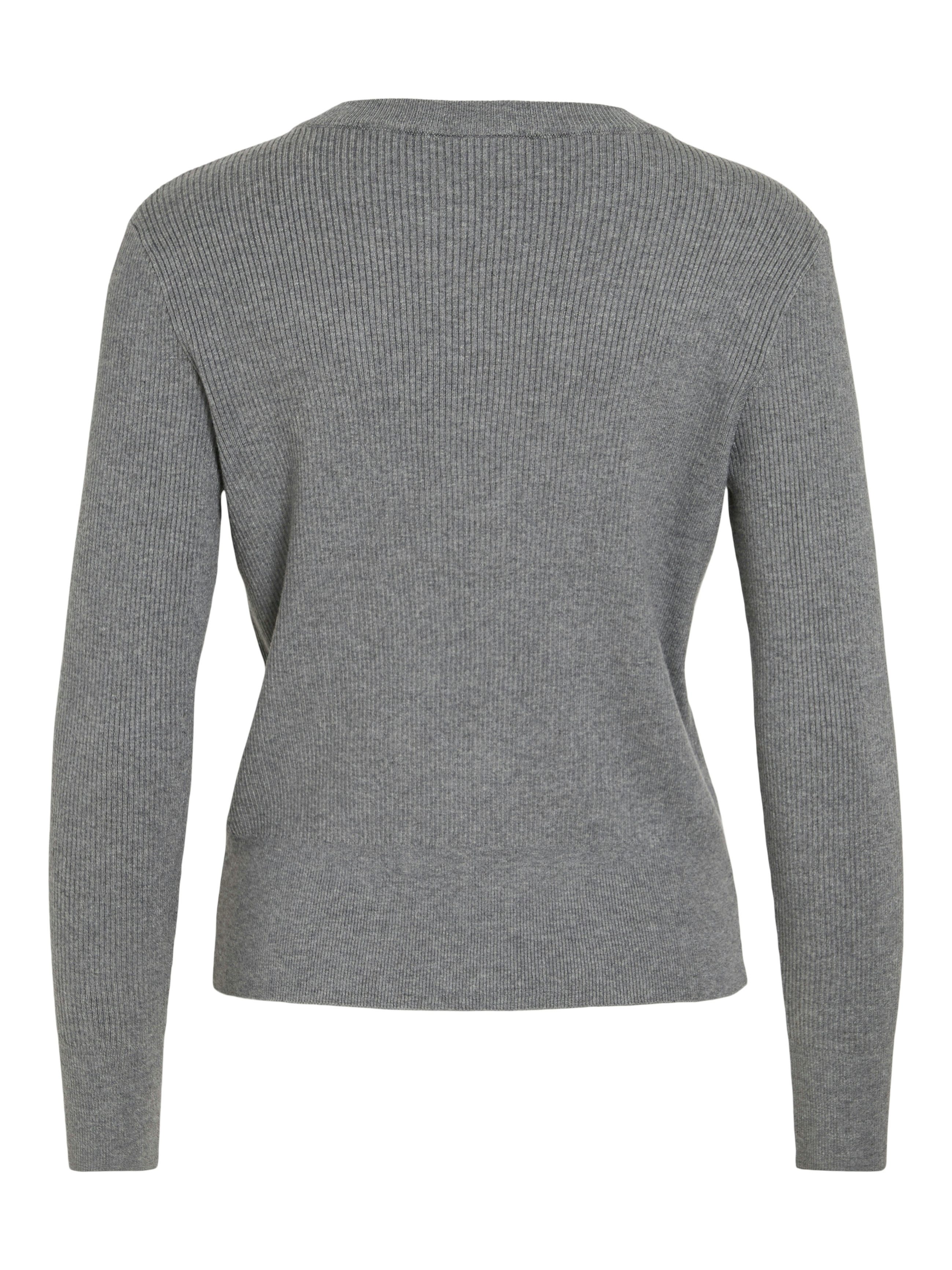 Vila Trui met ronde hals VICOMFY O-NECK L/S KNIT TOP/SU - NOOS